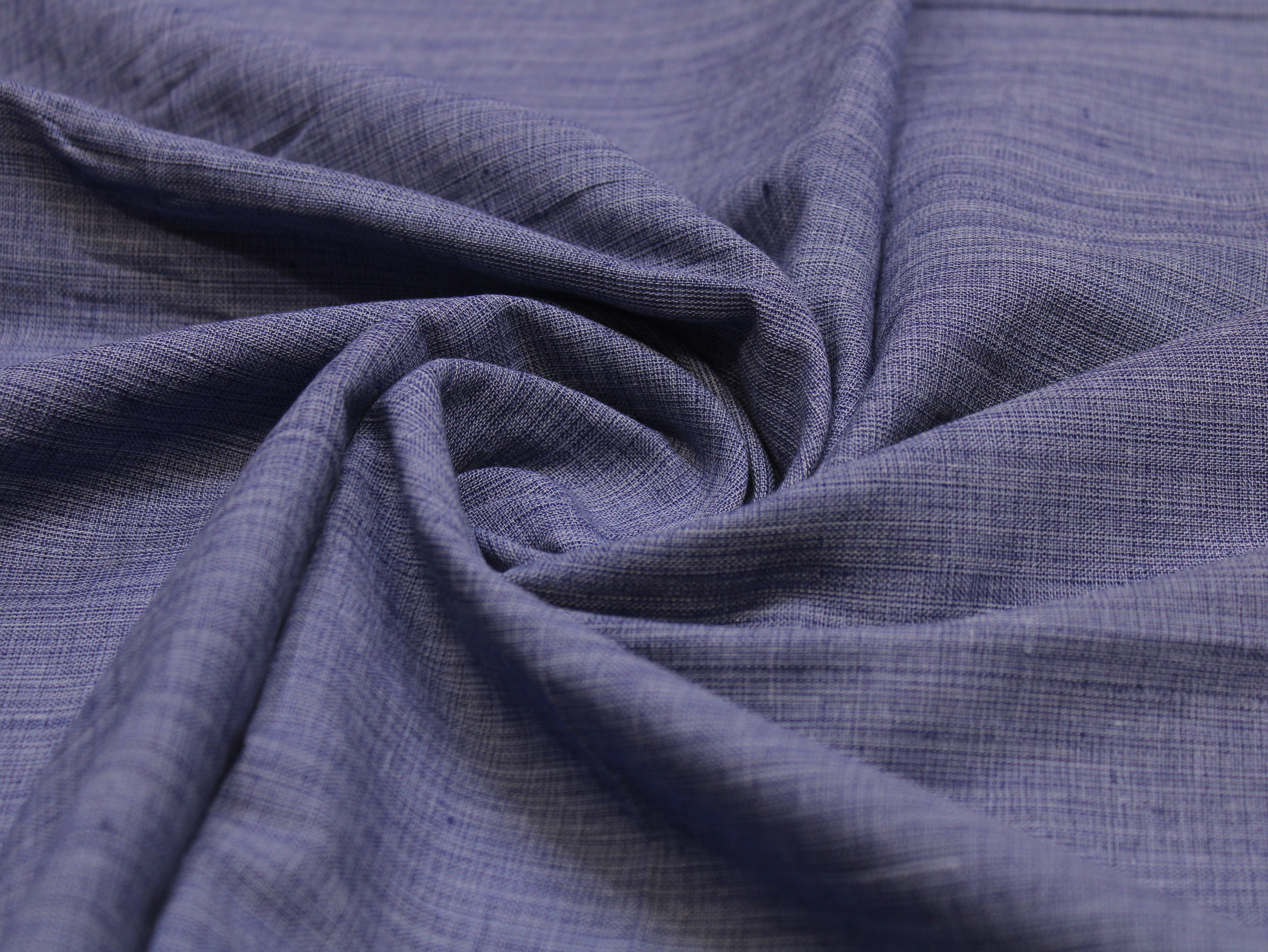 Pure Cotton Plain Handloom Fabric 44 Inches Width - Slate Blue