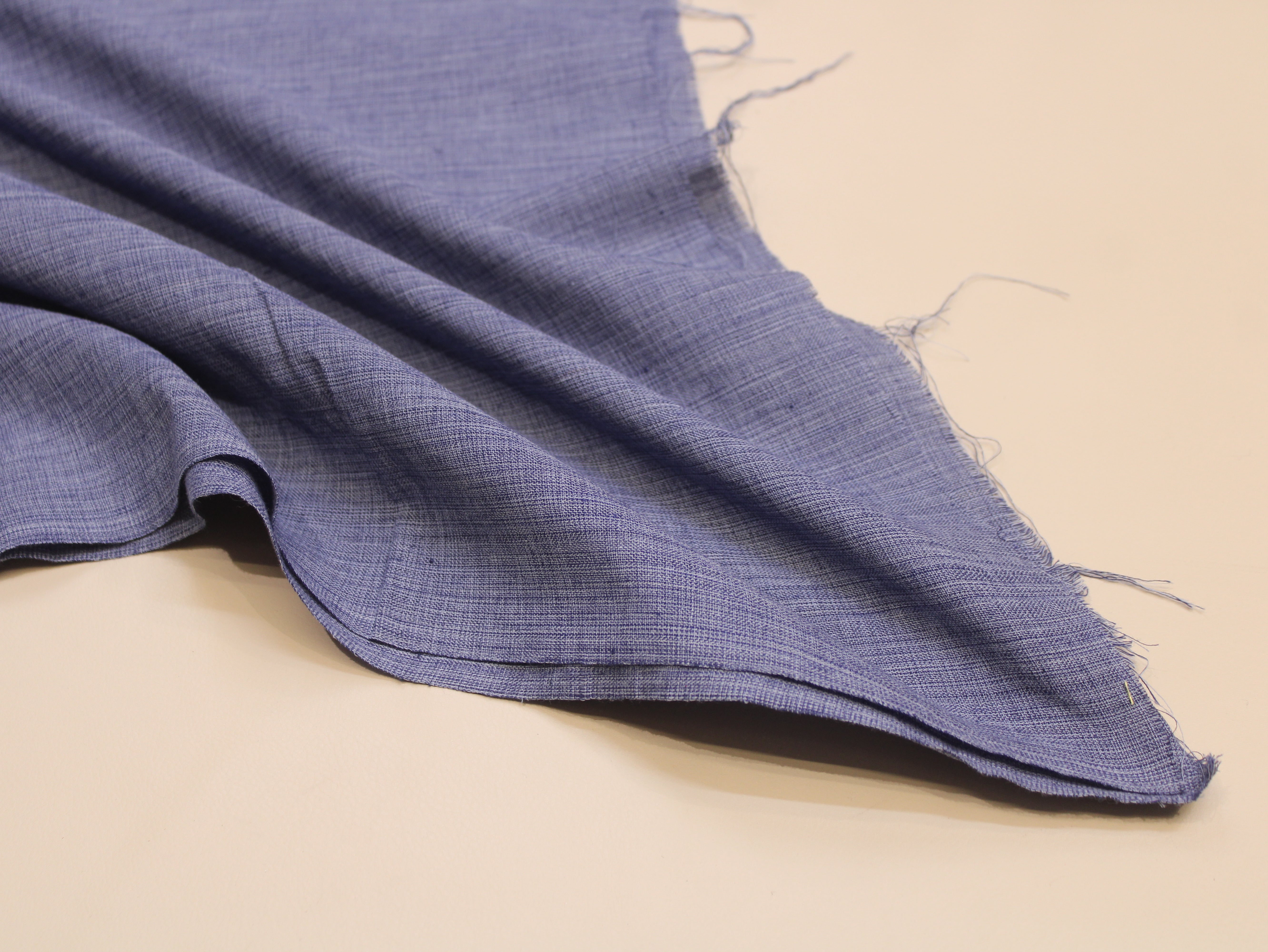 Pure Cotton Plain Handloom Fabric 44 Inches Width - Slate Blue
