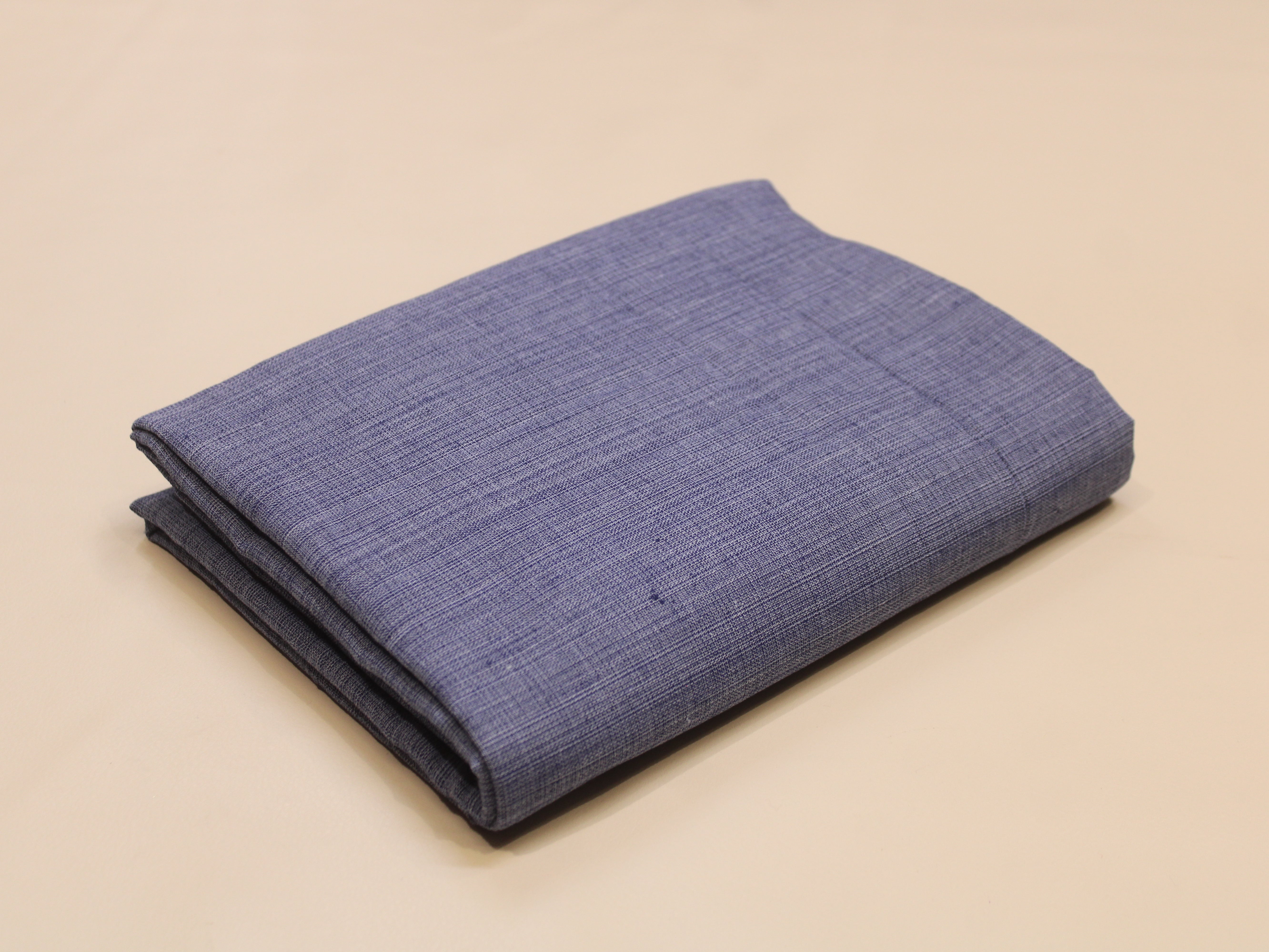Pure Cotton Plain Handloom Fabric 44 Inches Width - Slate Blue