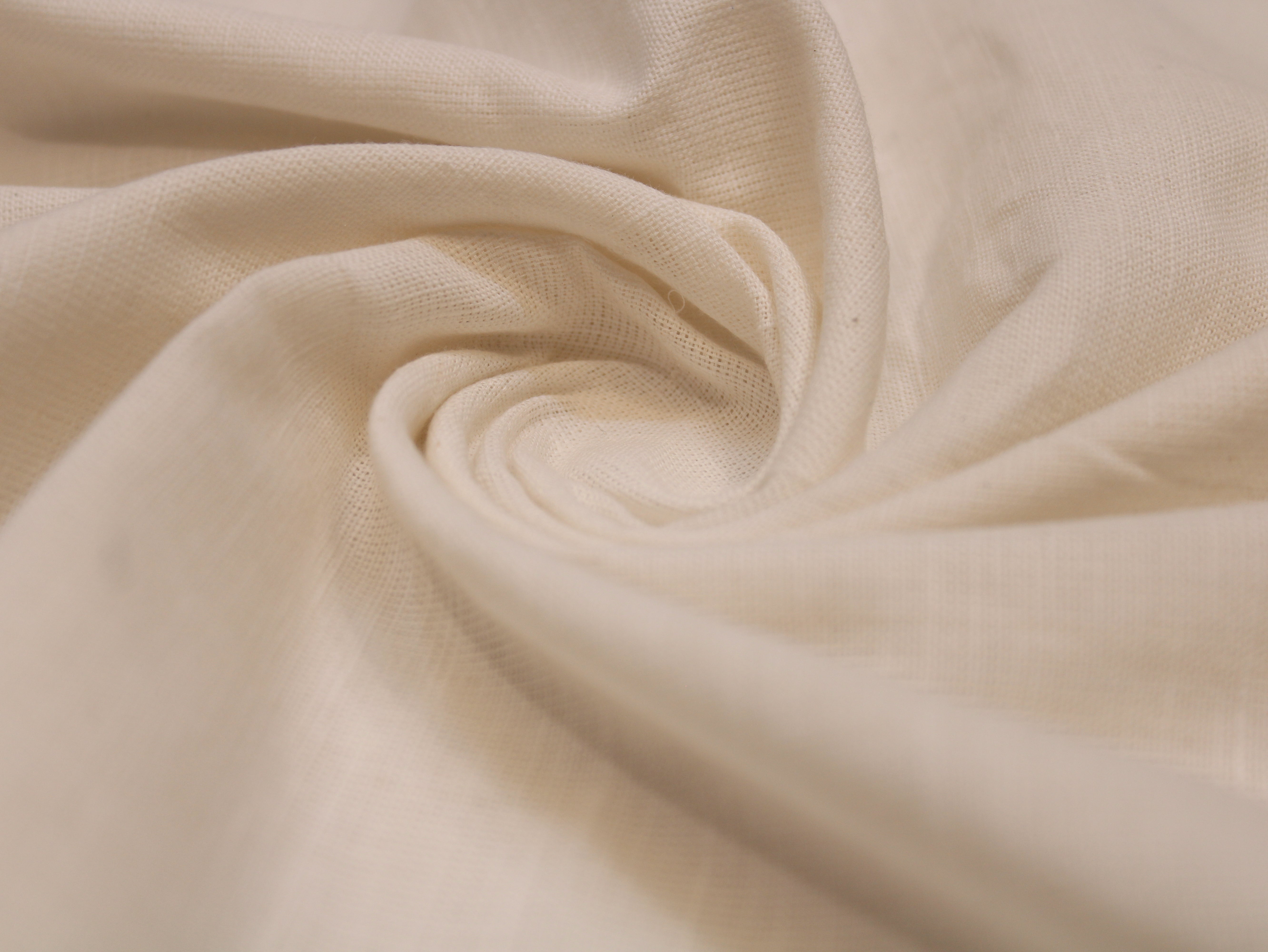 Pure Cotton Plain Handloom Fabric 44 Inches Width - White