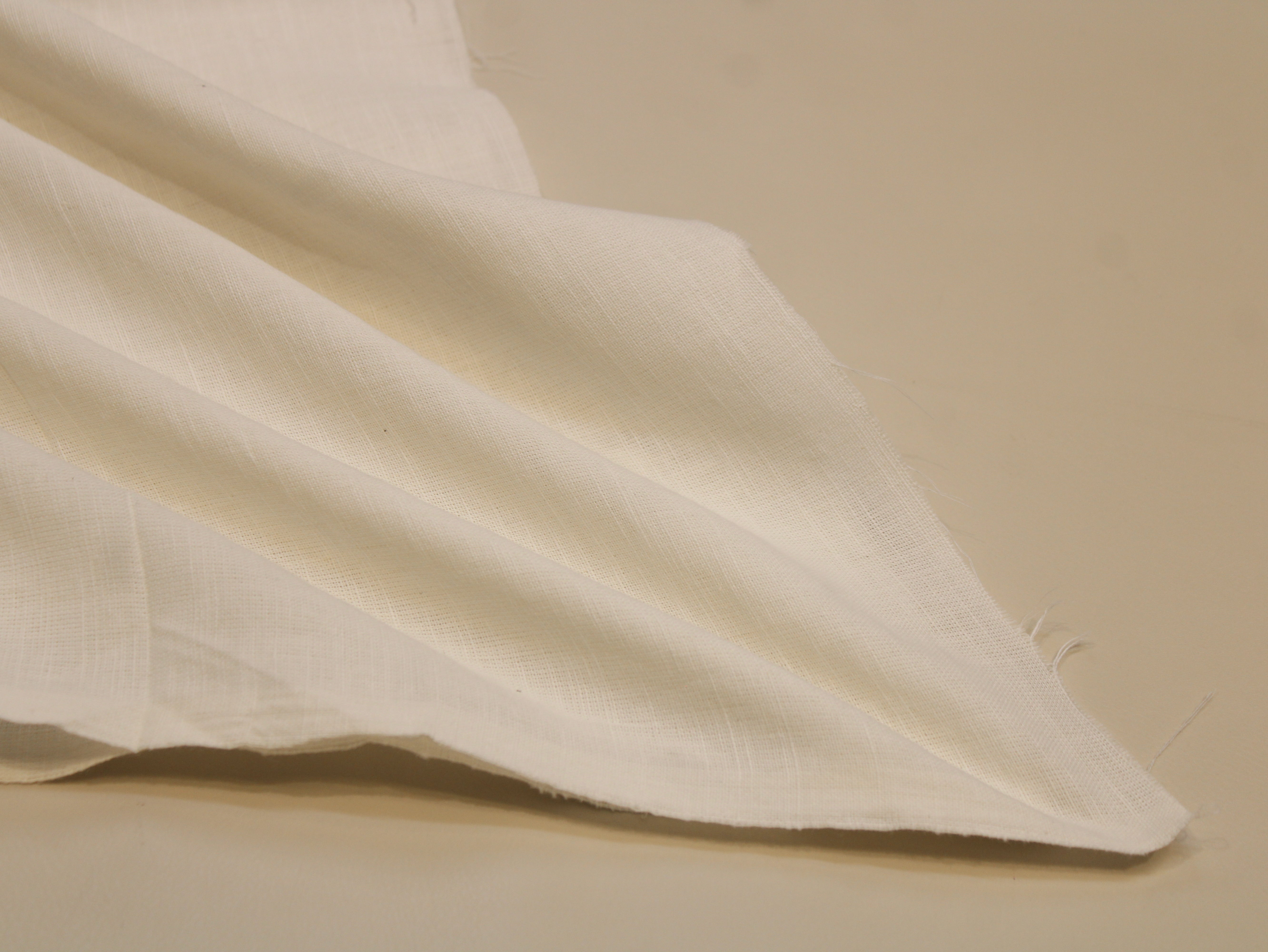 Pure Cotton Plain Handloom Fabric 44 Inches Width - White