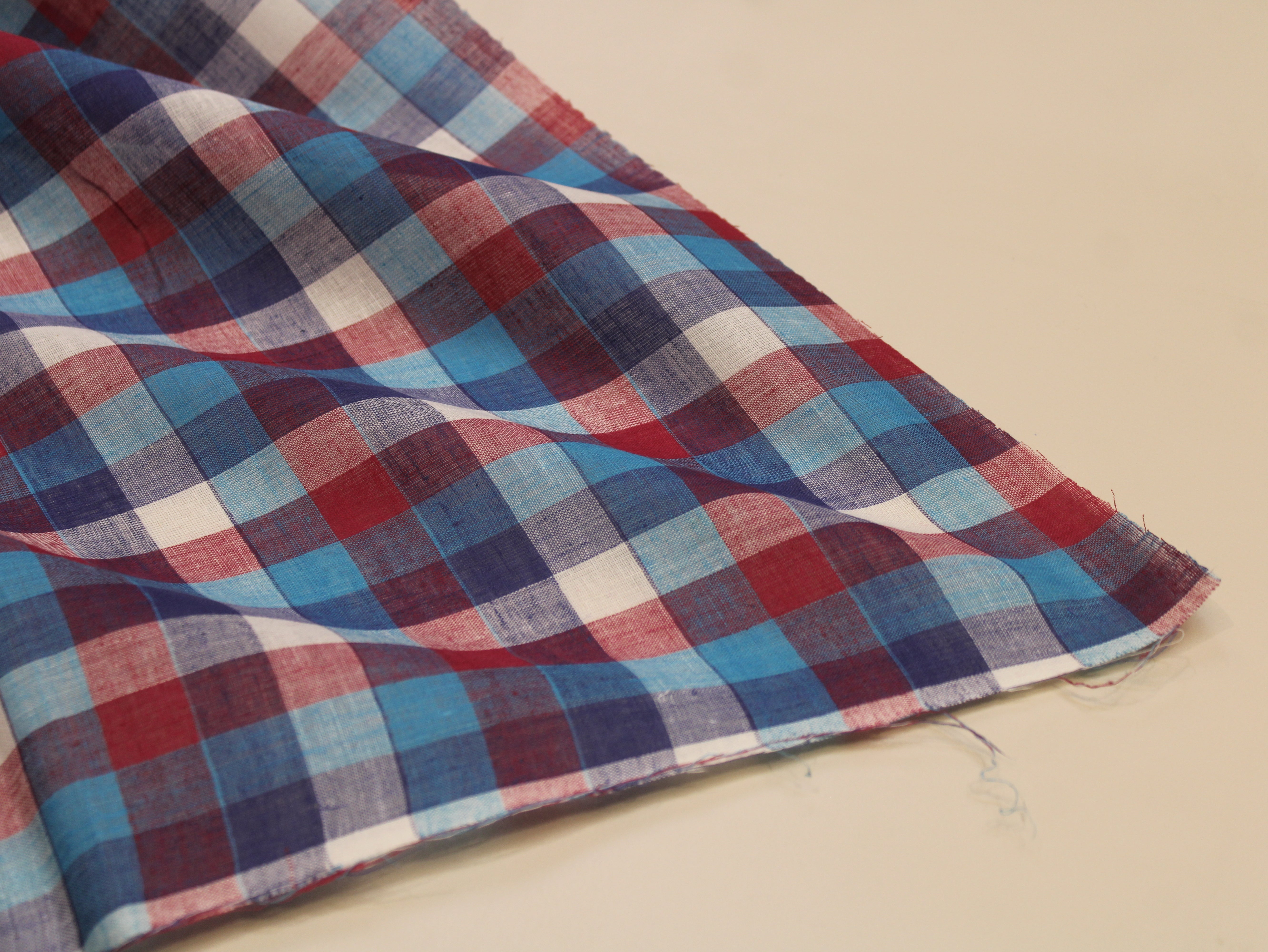 Pure Cotton Handloom Multi Checked Fabric 44 Inch | Mfoks