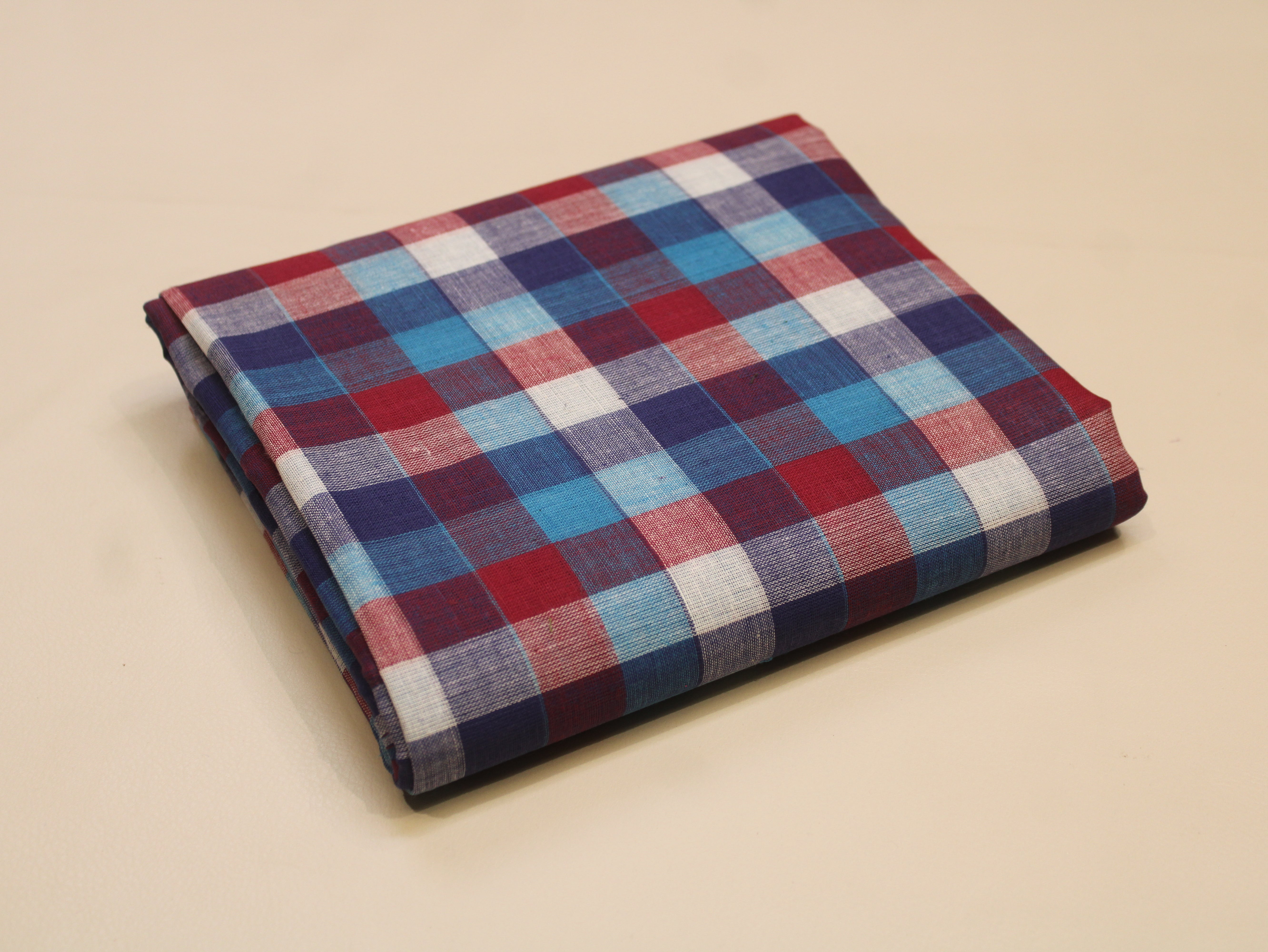 Pure Cotton Handloom Multi Checked Fabric 44 Inch | Mfoks
