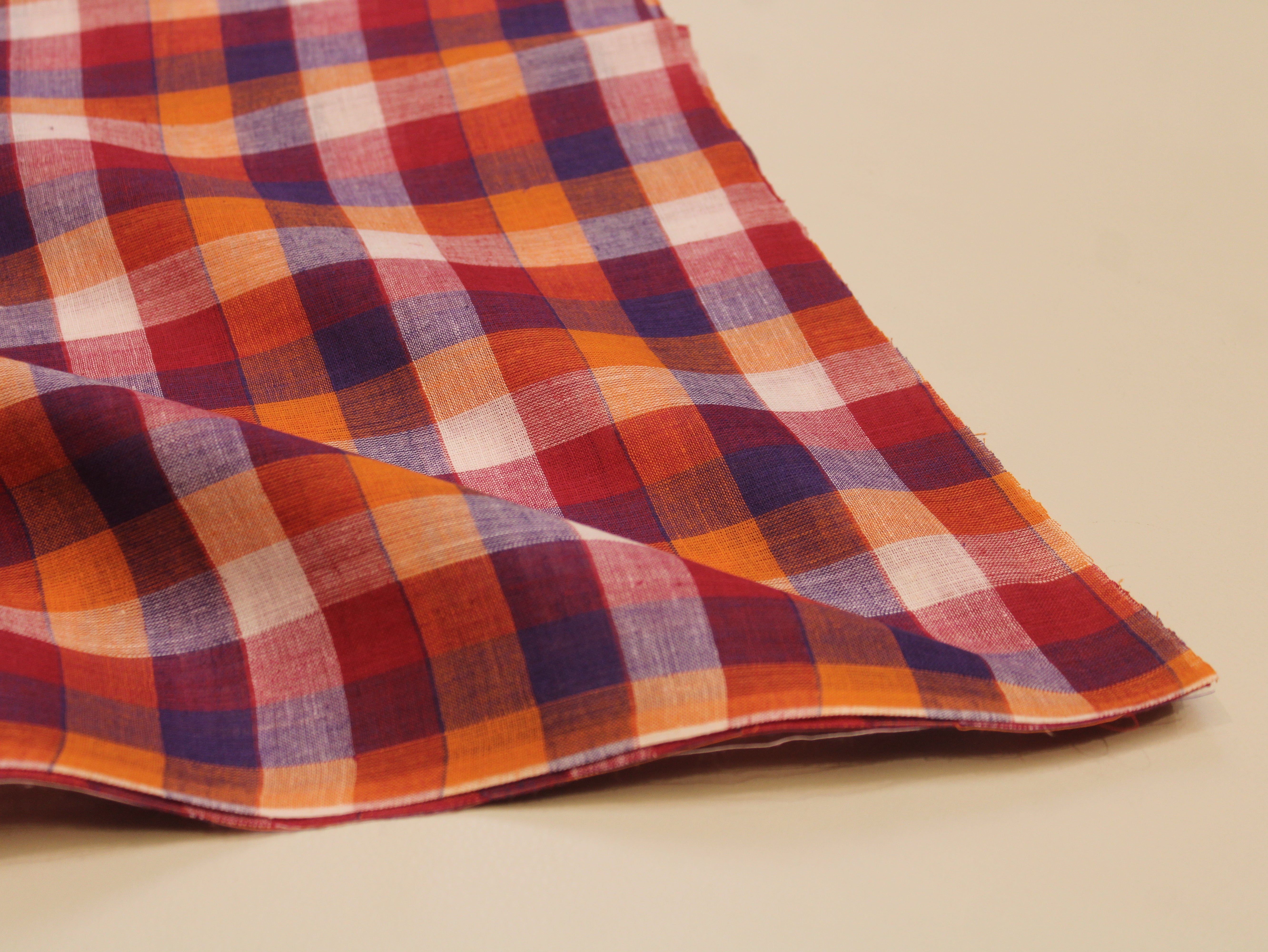 Pure Cotton Handloom Multi Checked Fabric 44 Inch | Mfoks
