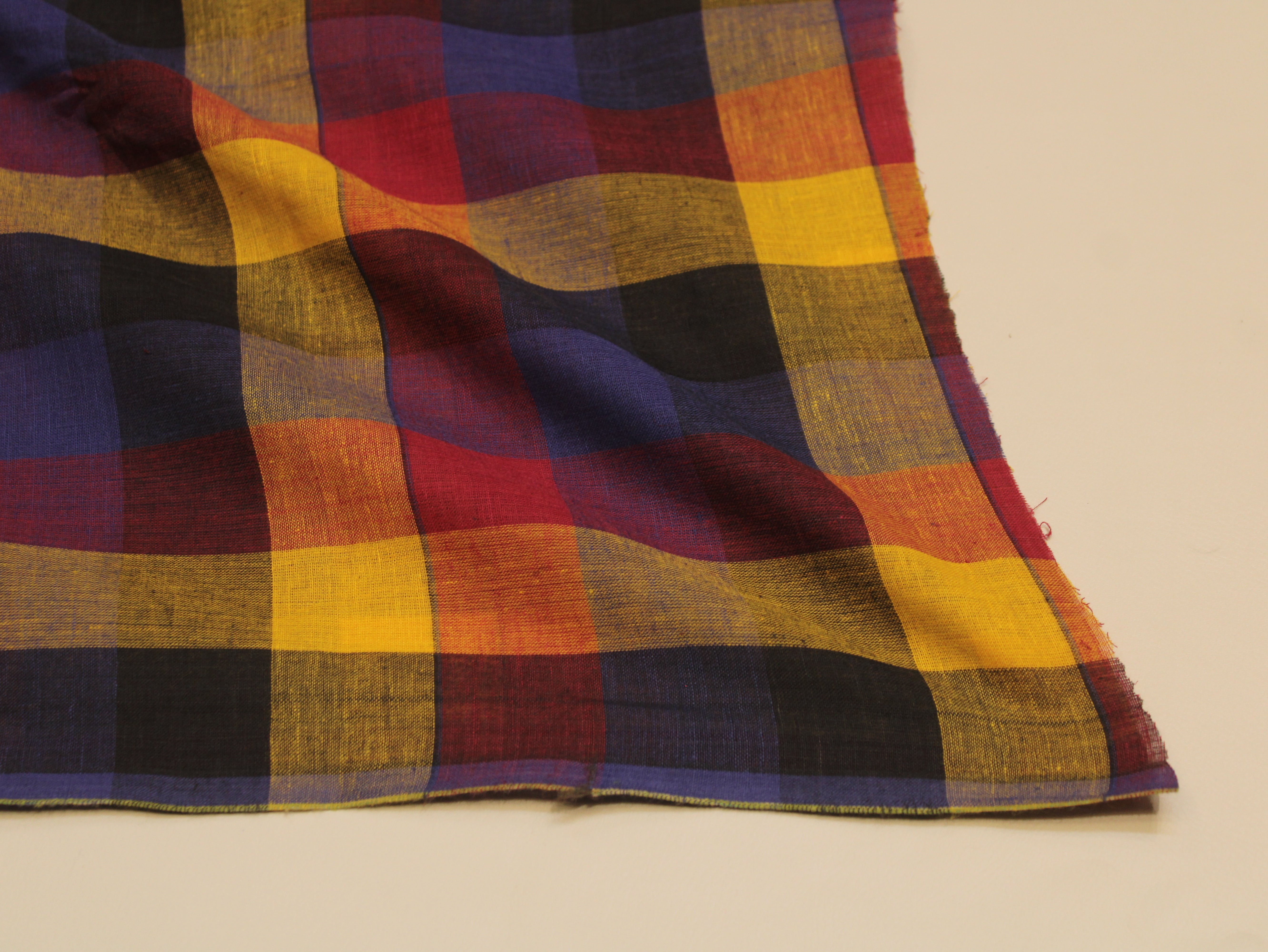 Pure Cotton Handloom Multi Checked Fabric 44 Inch | Mfoks