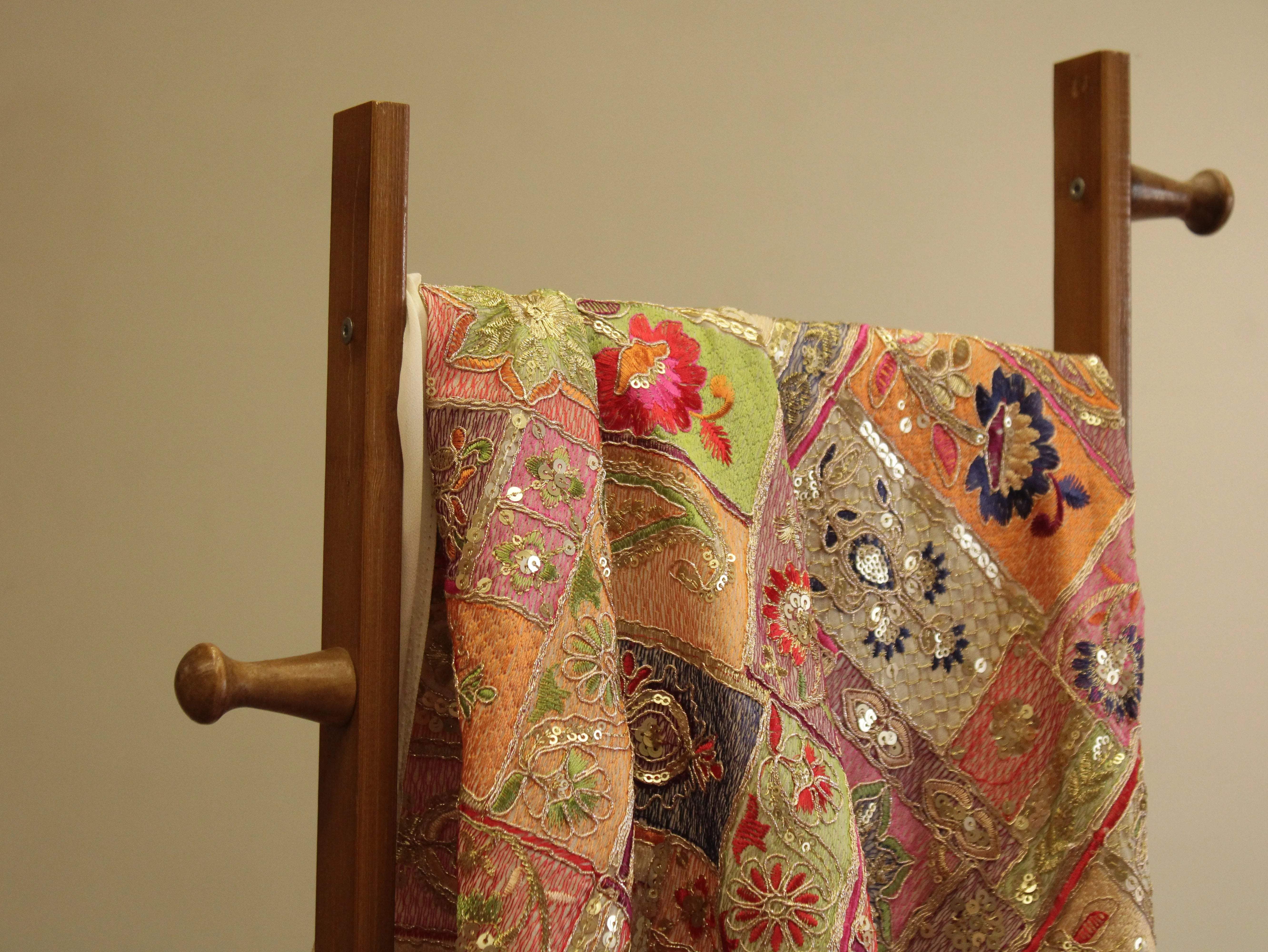 Celestial Threads: Georgette Multi Thread Work fabric - M'Foks