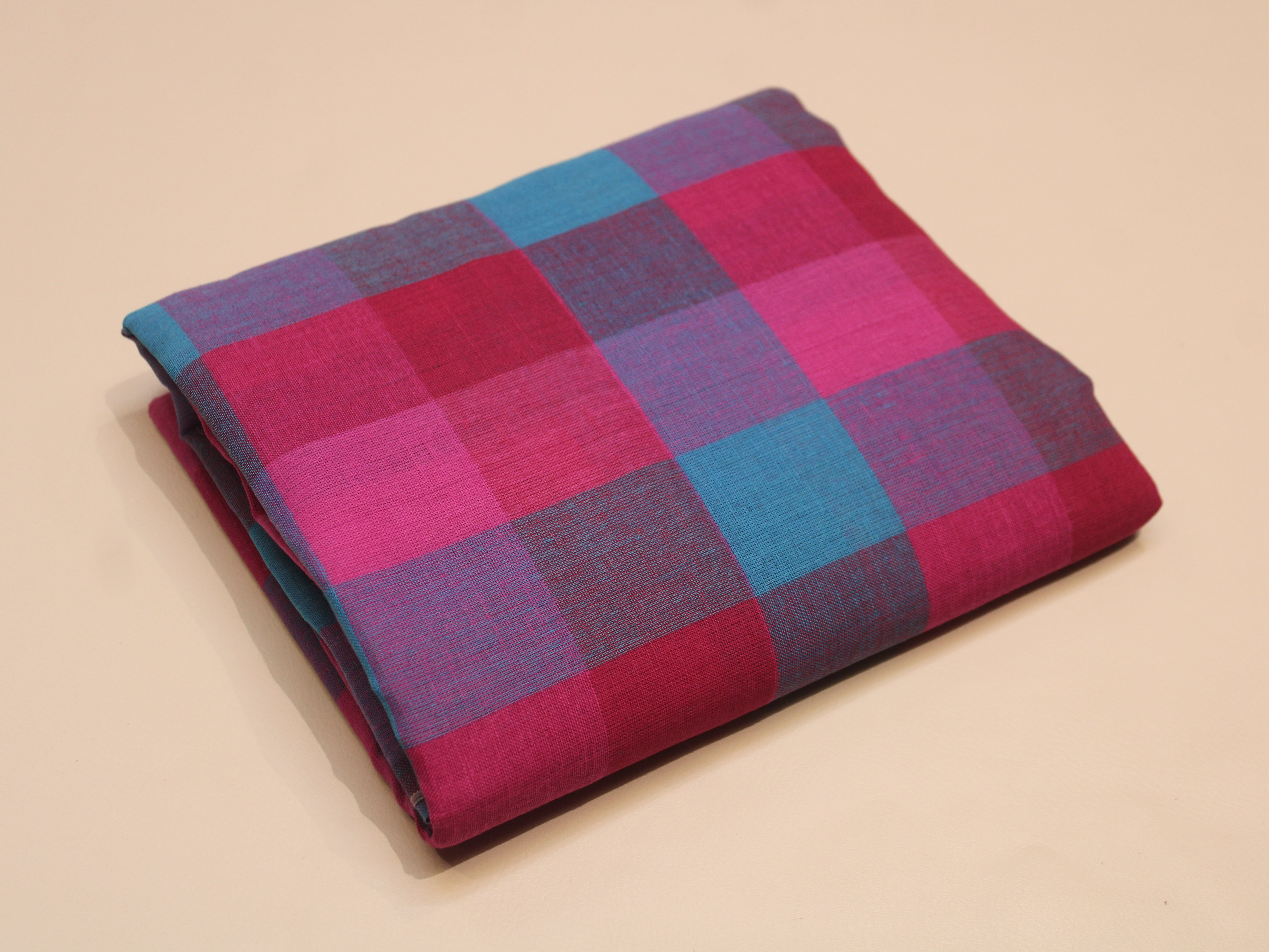Pure Cotton Handloom Multi Checked Fabric 44 Inch | Mfoks