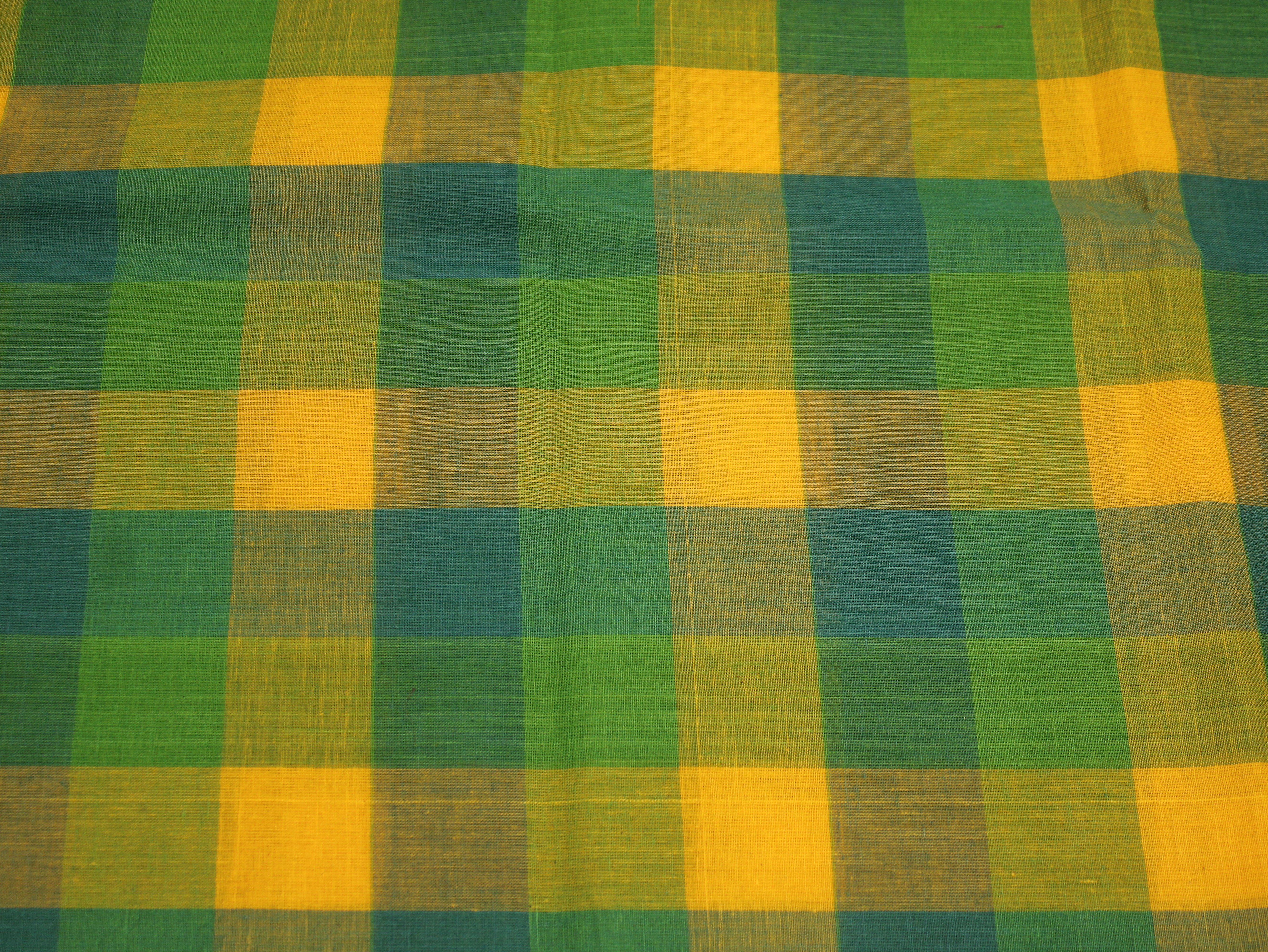 Pure Cotton Handloom Multi Checked Fabric 44 Inch | Mfoks