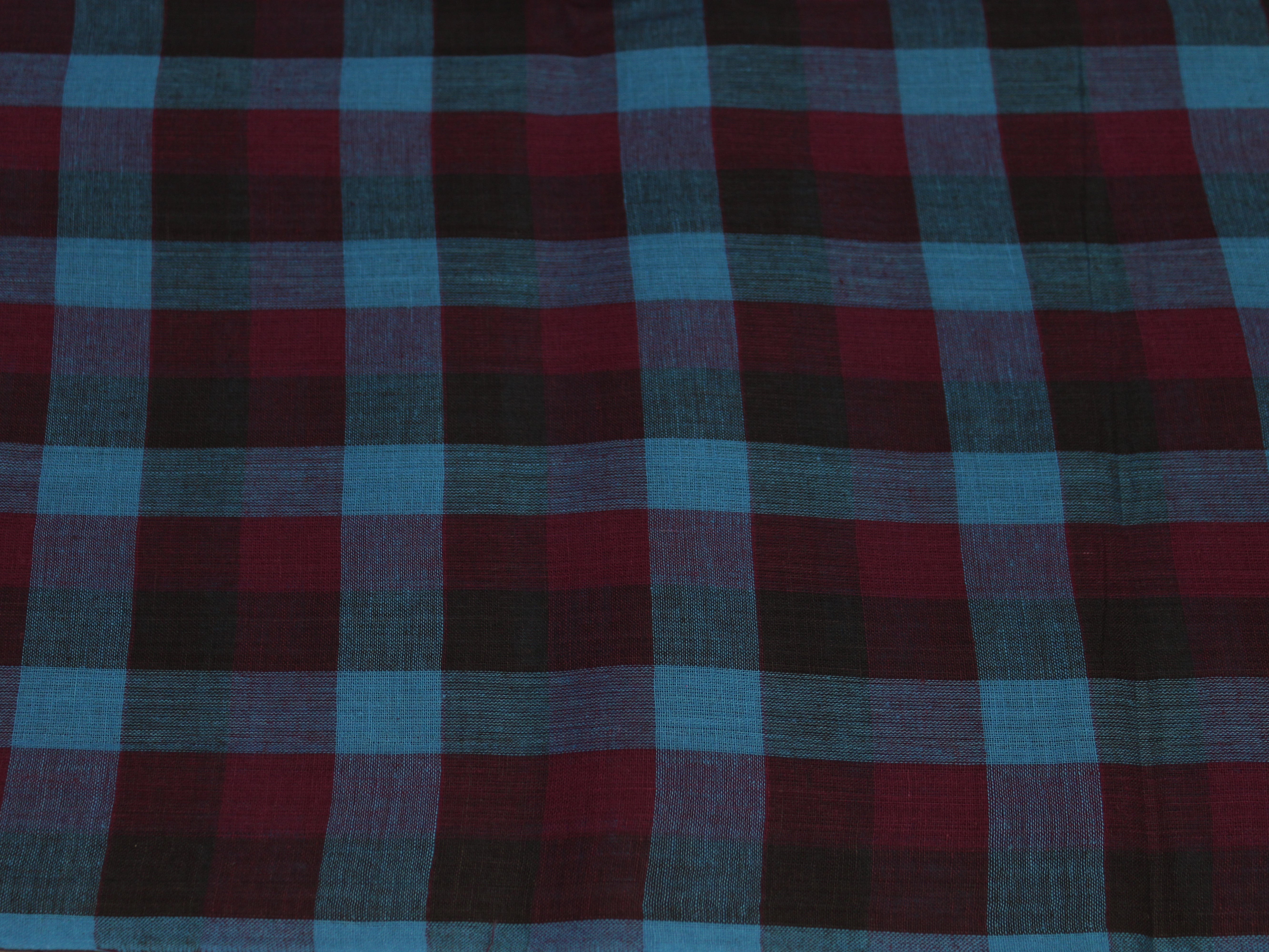 Pure Cotton Handloom Multi Checked Fabric 44 Inch | Mfoks