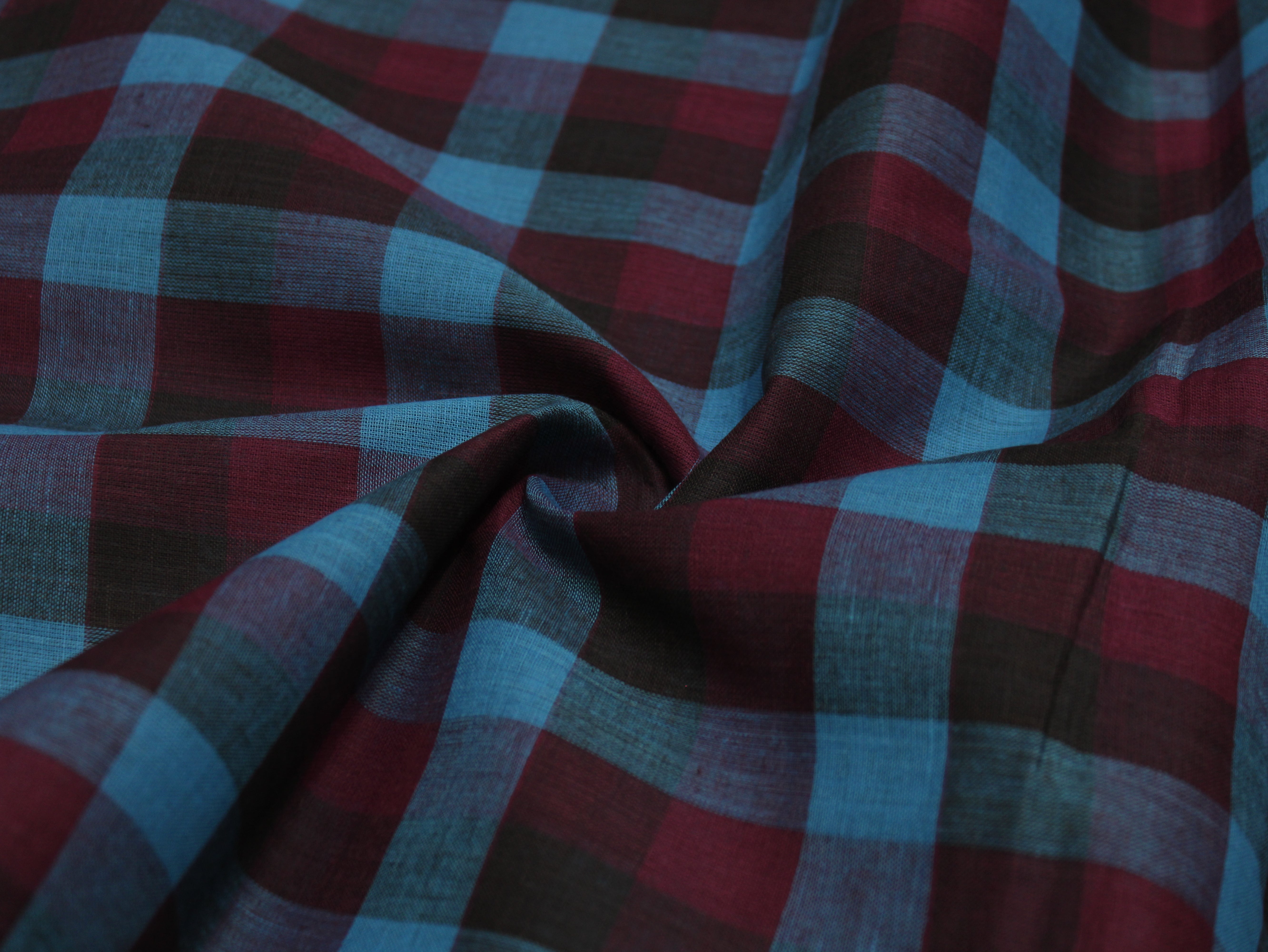 Pure Cotton Handloom Multi Checked Fabric 44 Inch | Mfoks