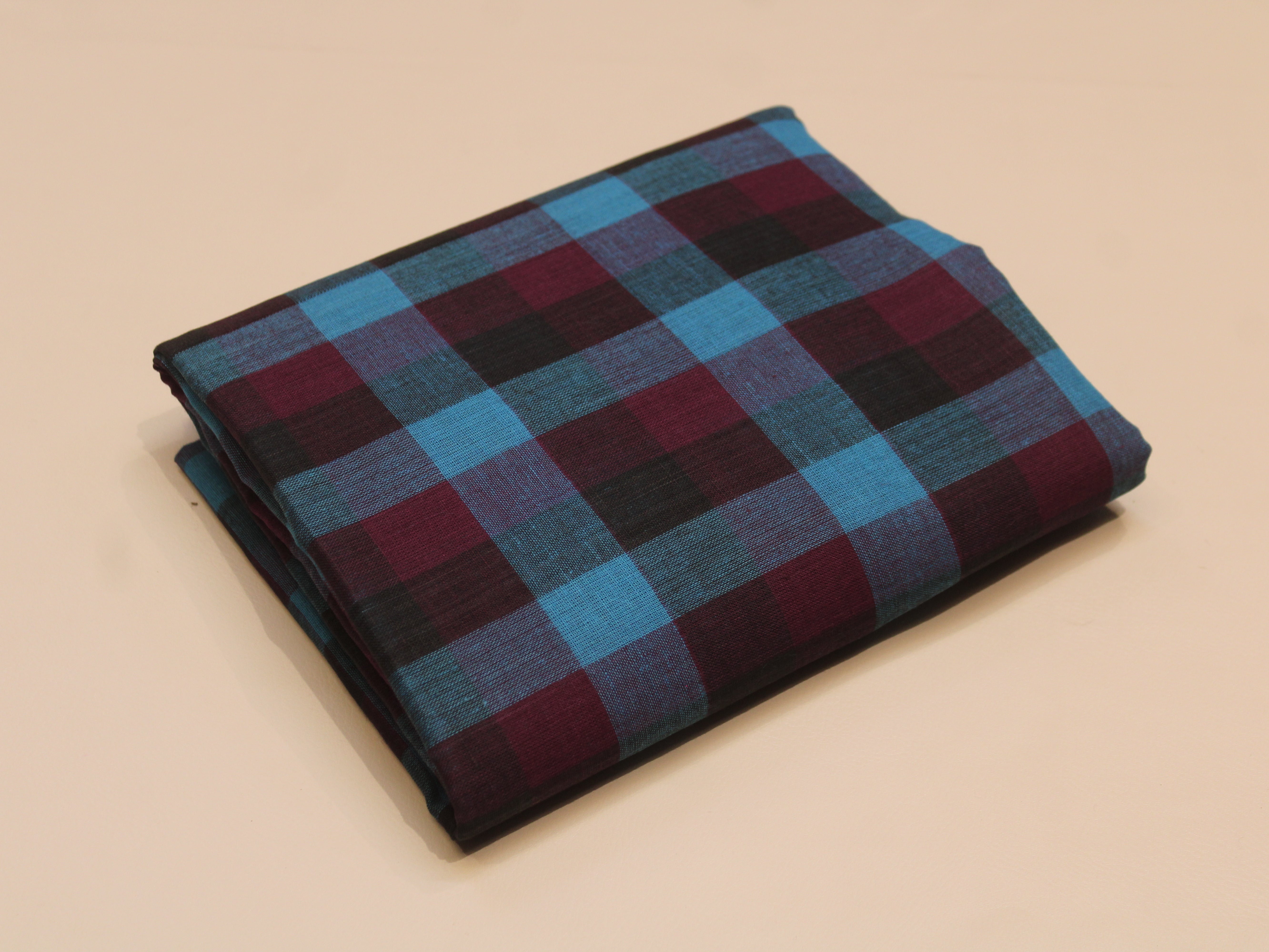 Pure Cotton Handloom Multi Checked Fabric 44 Inch | Mfoks