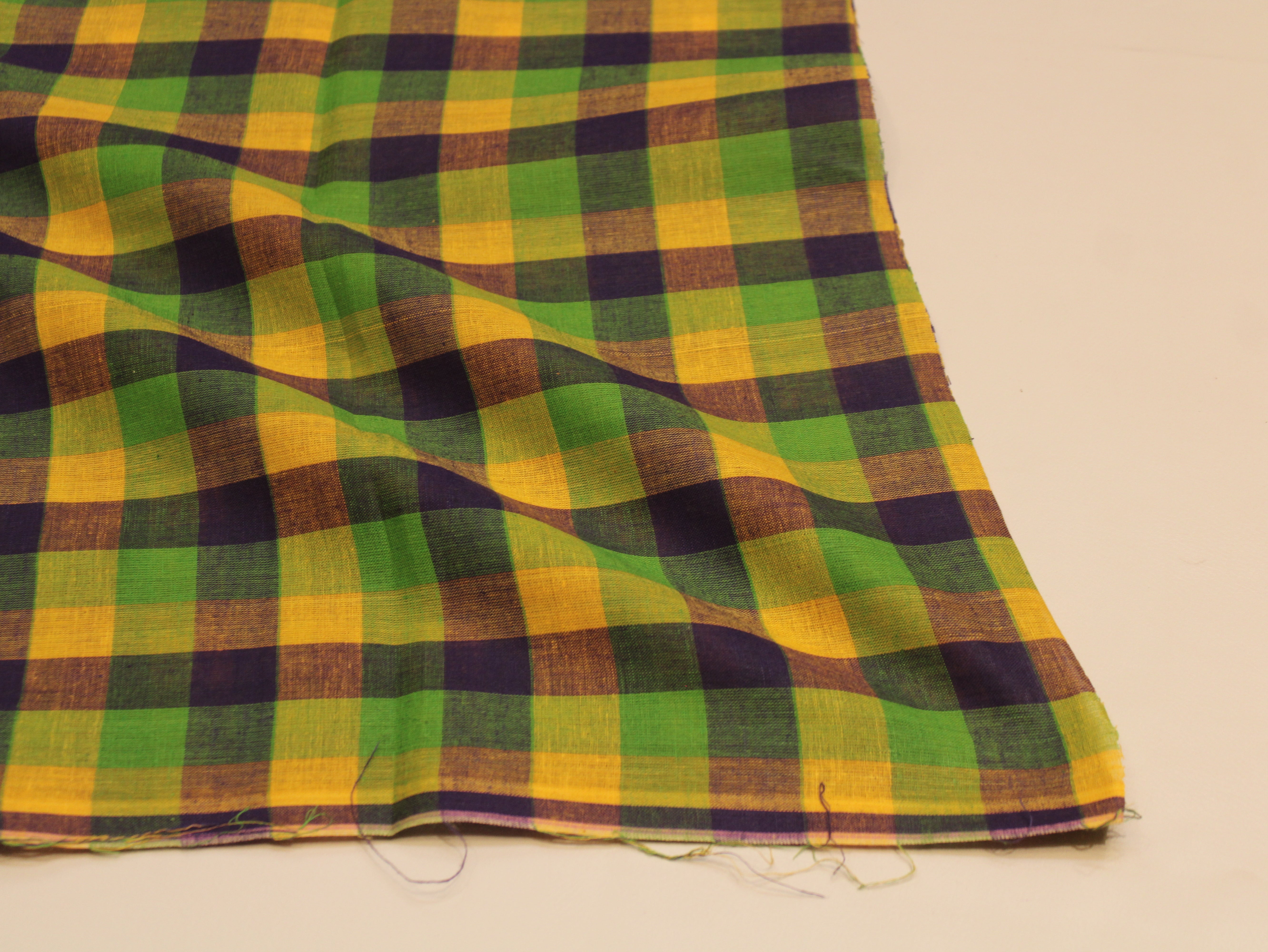 Pure Cotton Handloom Multi Checked Fabric 44 Inch | Mfoks
