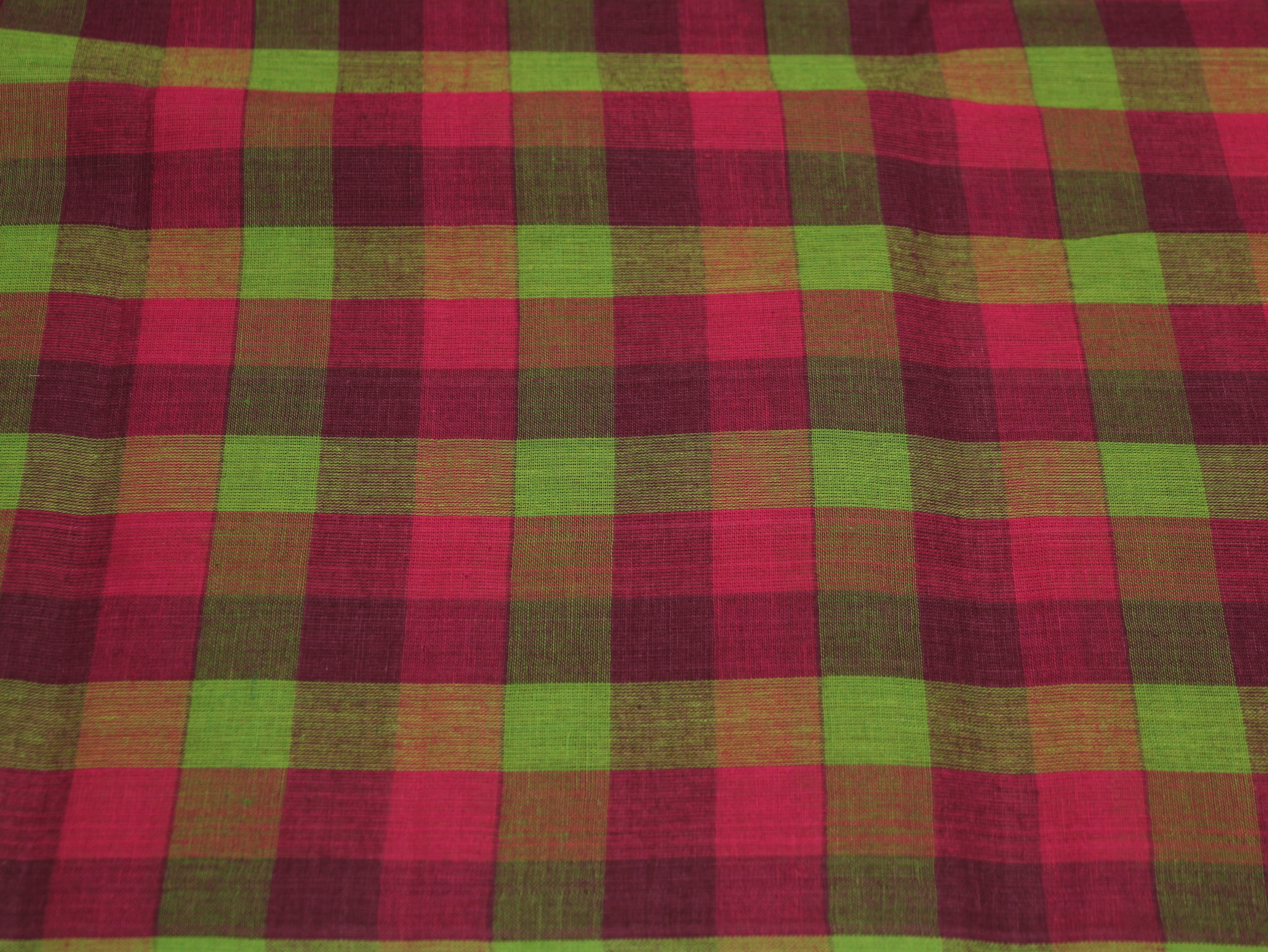 Pure Cotton Handloom Multi Checked Fabric 44 Inch | Mfoks