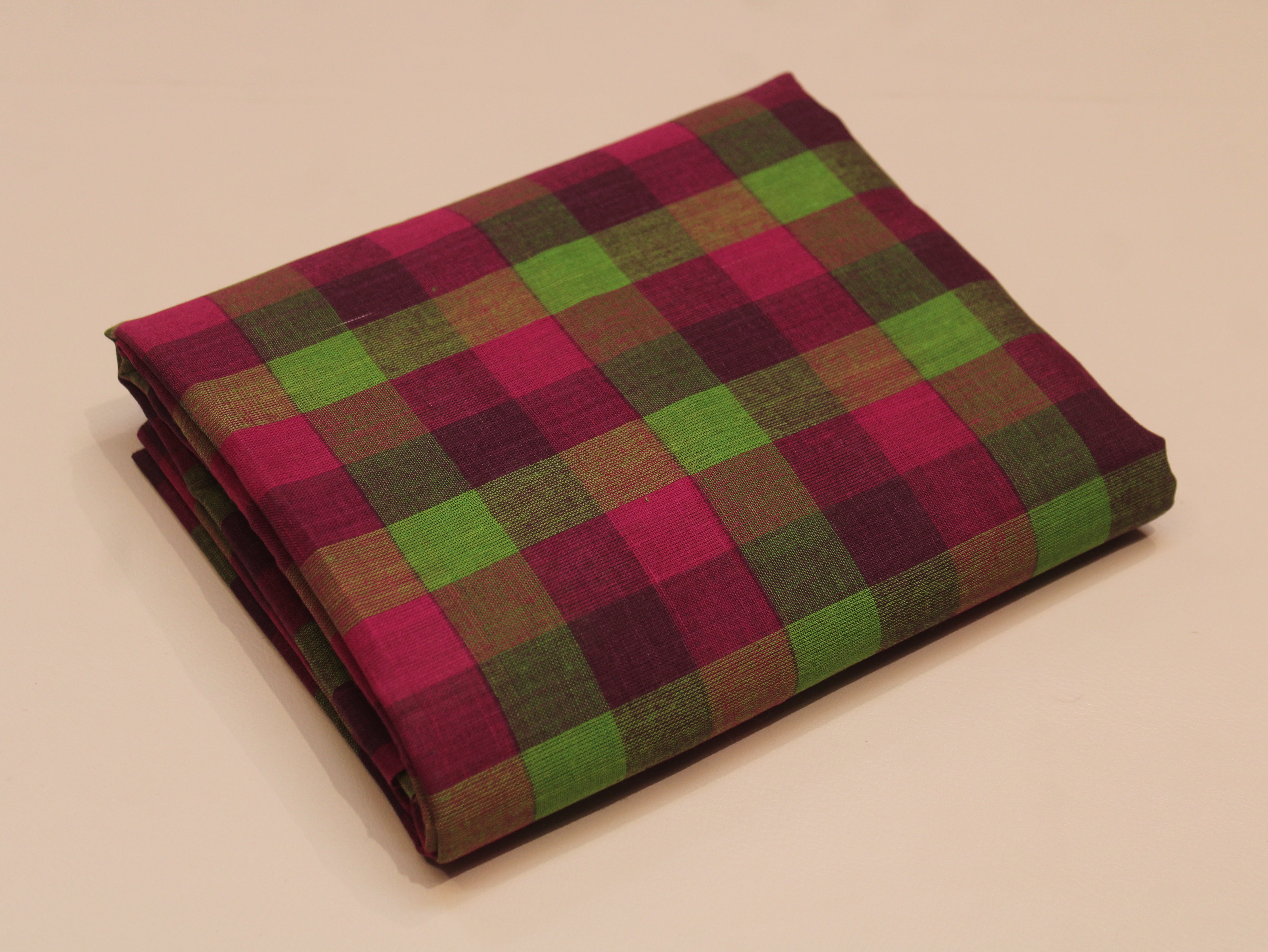 Pure Cotton Handloom Multi Checked Fabric 44 Inch | Mfoks