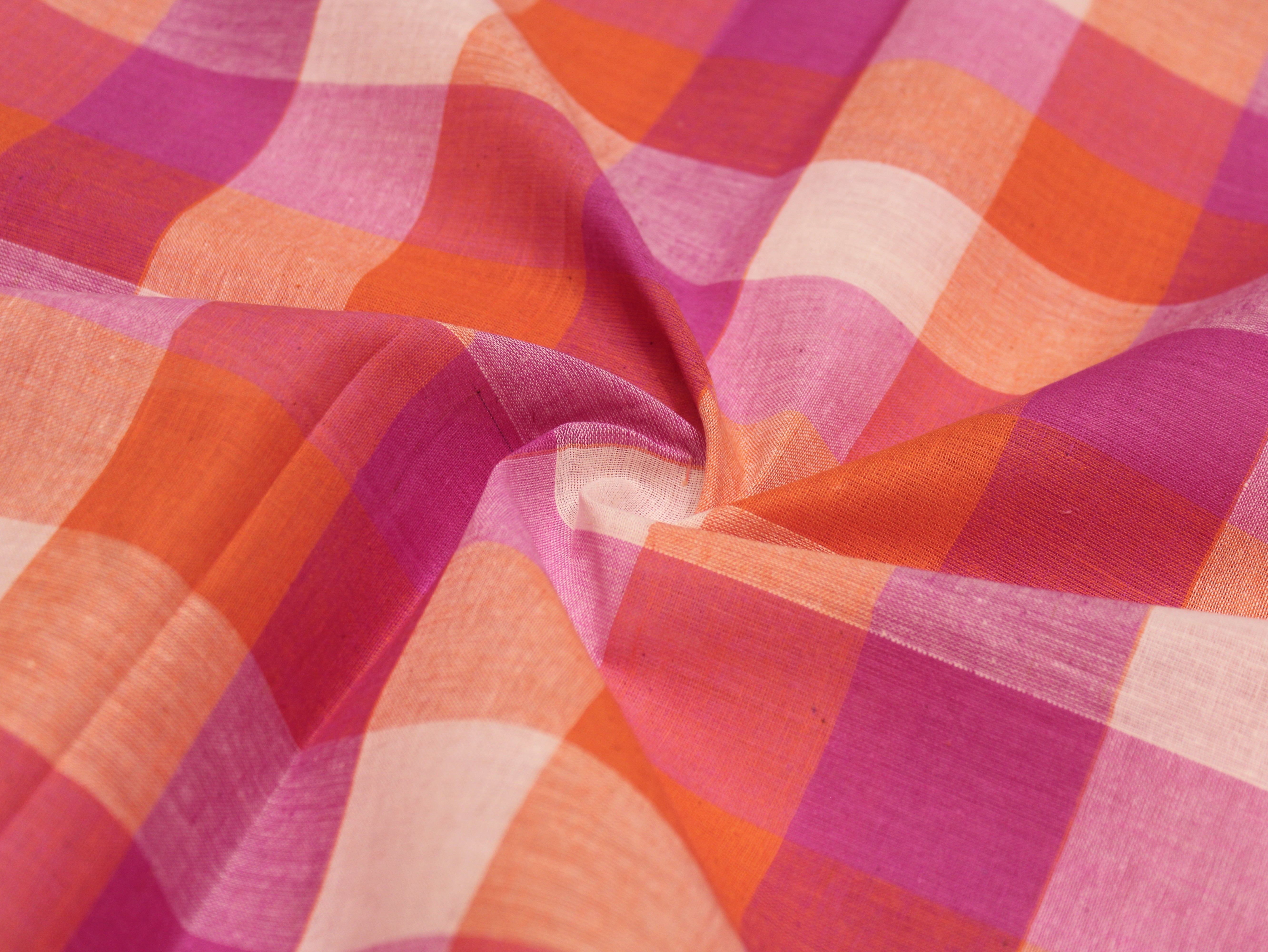 Pure Cotton Handloom Multi Checked Fabric 44 Inch | Mfoks