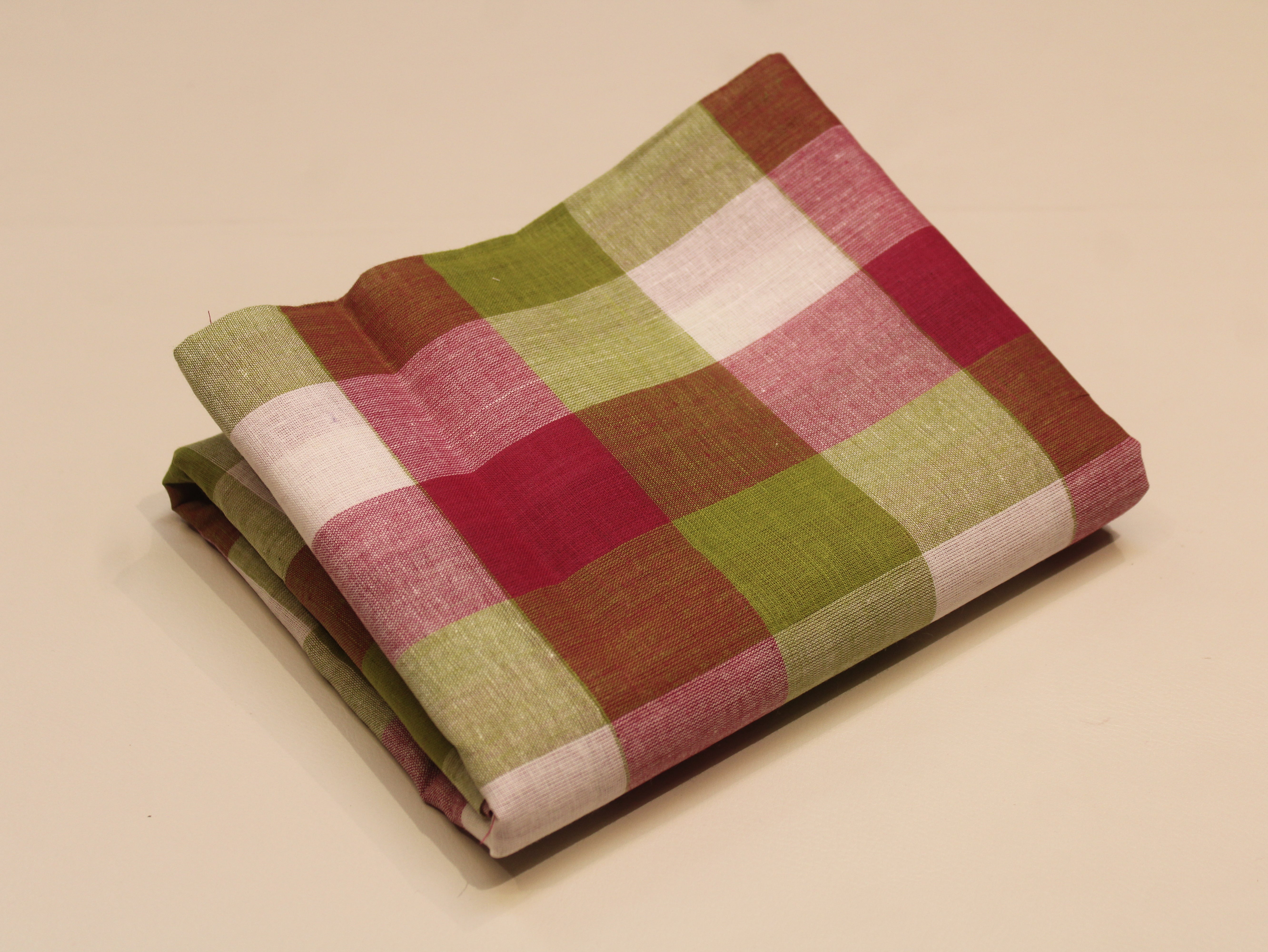 Pure Cotton Handloom Multi Checked Fabric 44 Inch | Mfoks