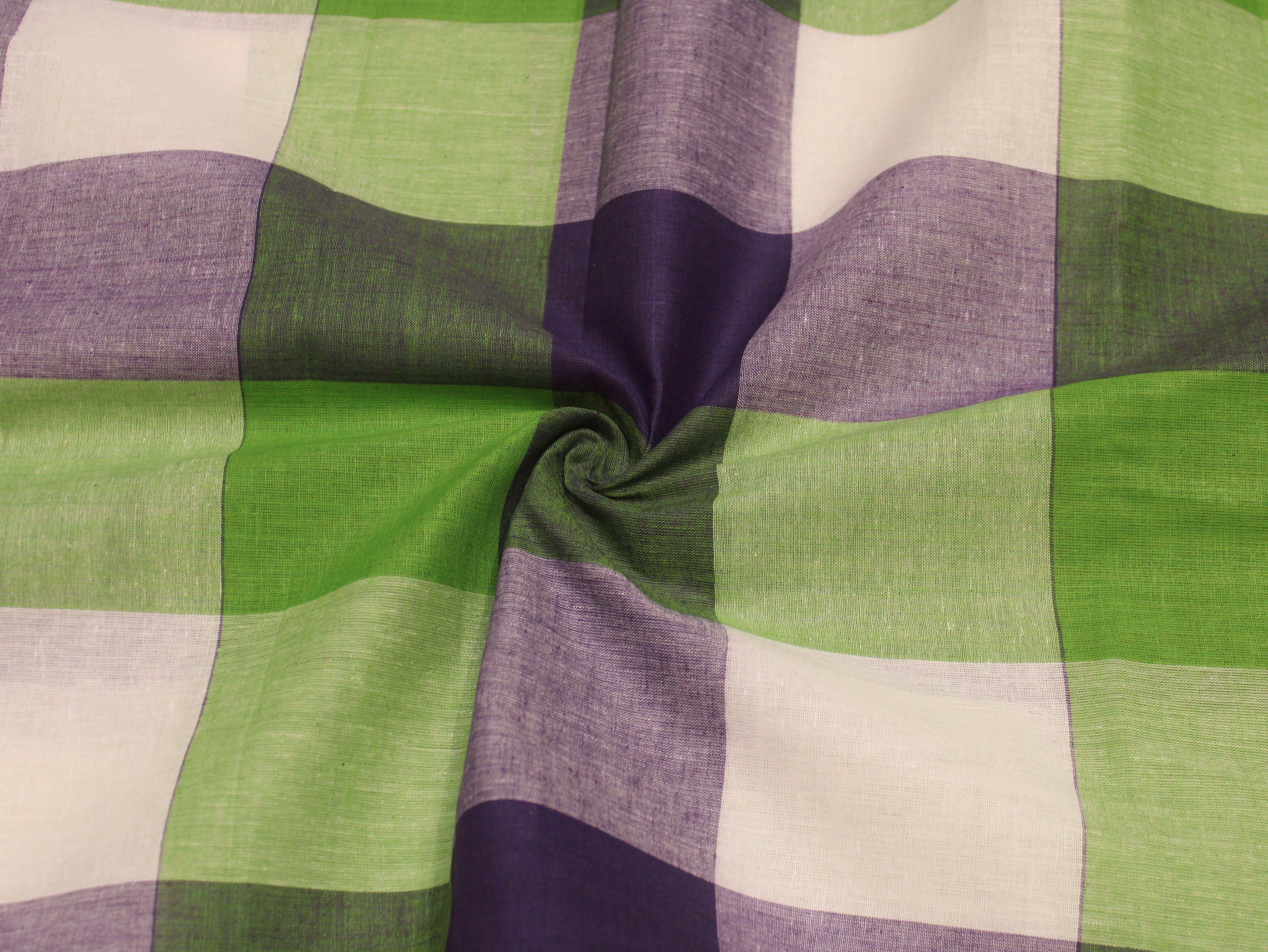 Pure Cotton Handloom Big (4X4) Multi Checked Fabric 44 Inch | Mfoks