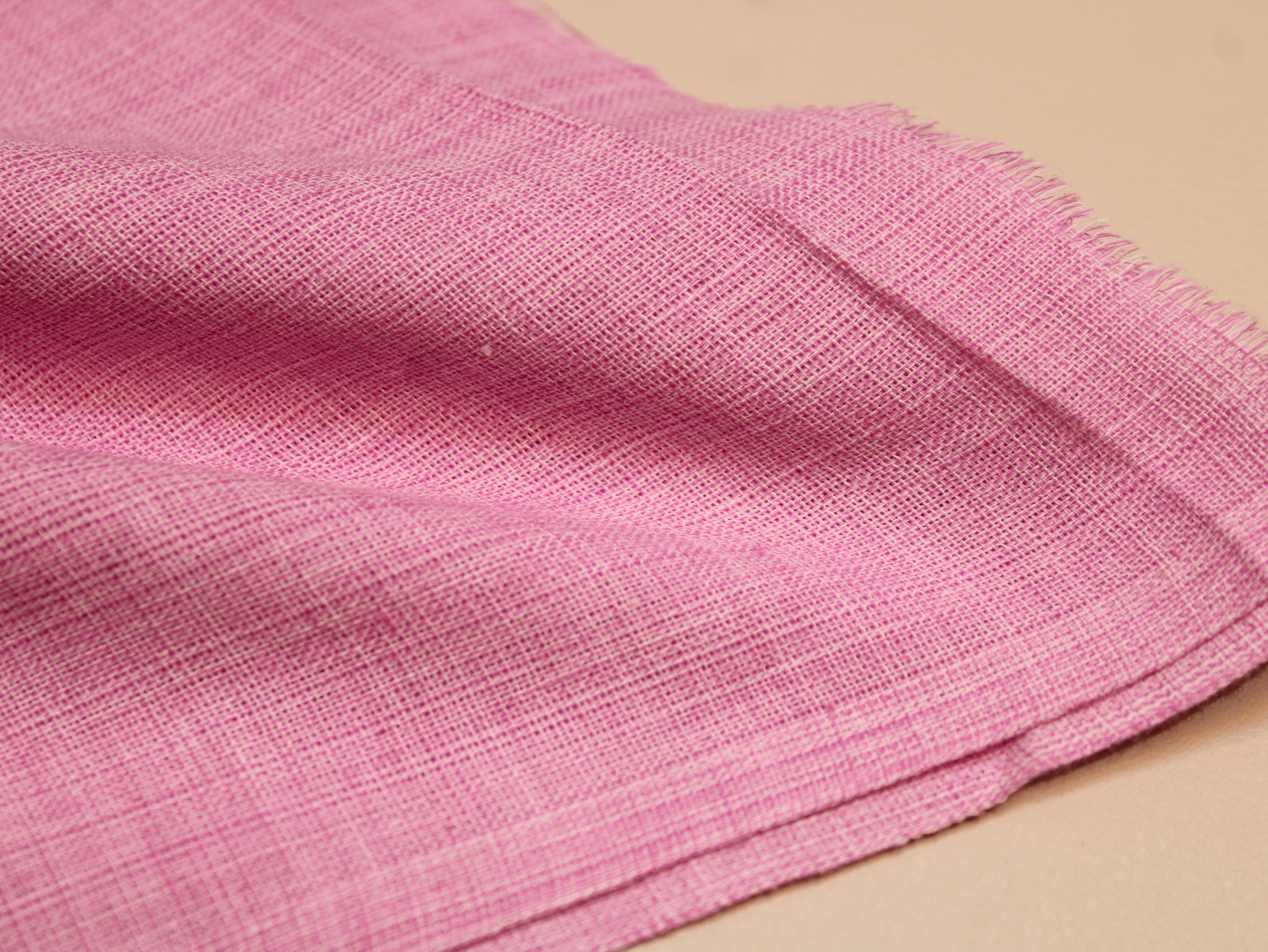 Pure Cotton Plain Handloom Fabric 44 Inches Width - light Baby Pink