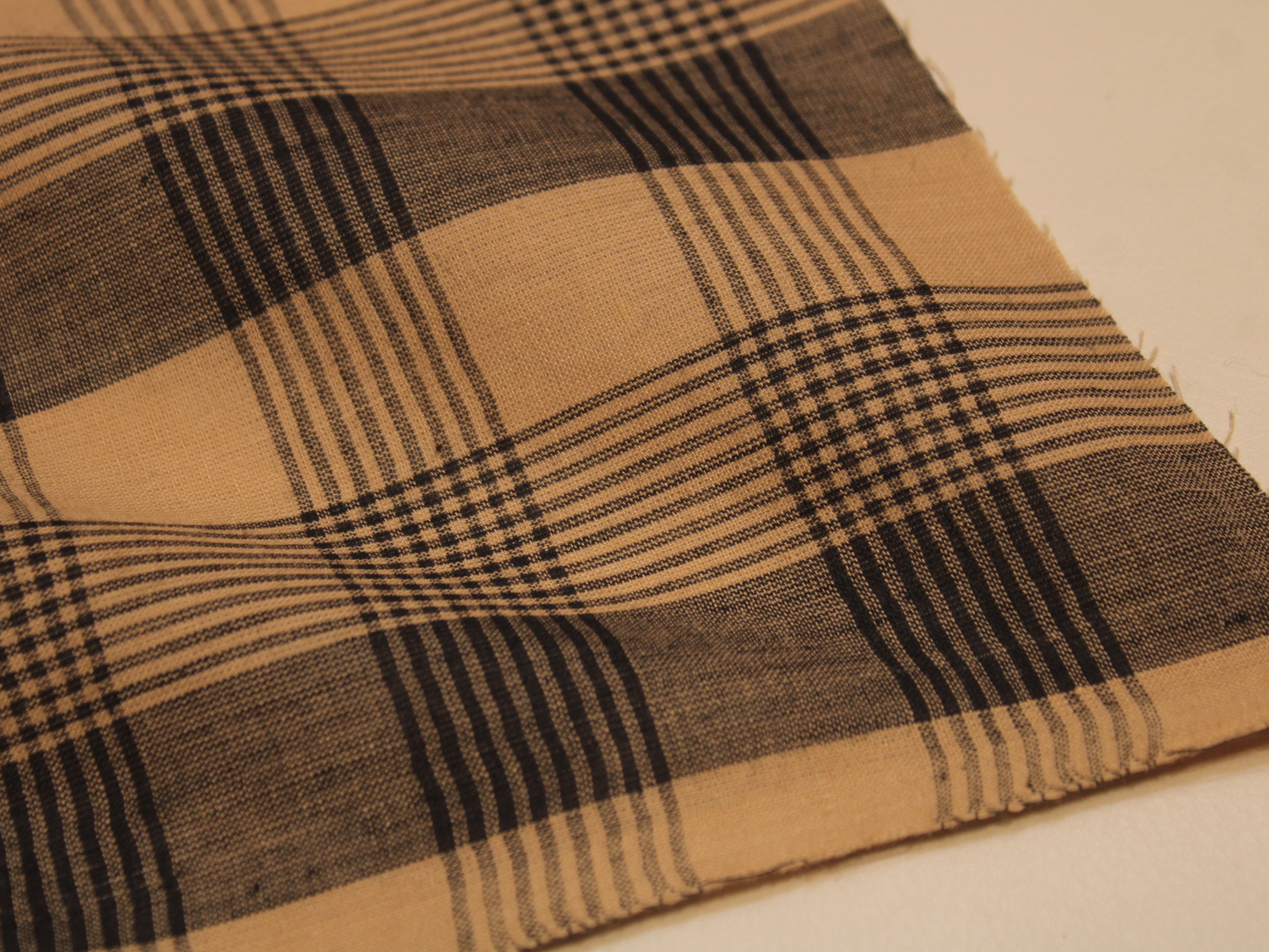 Pure Cotton Handloom Gingham Check Fabric 44 Inch | Box Check Handwoven Fabric