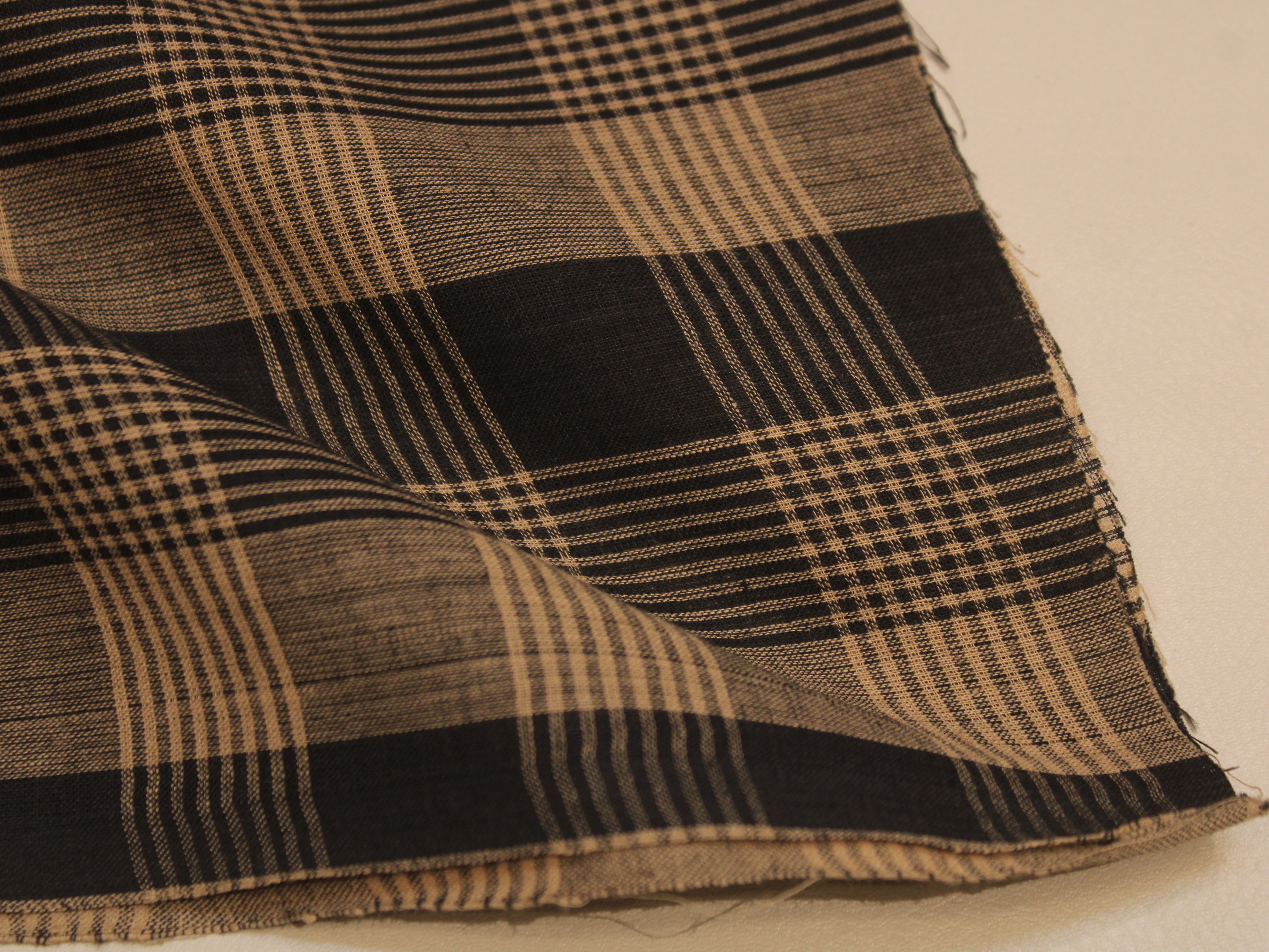 Pure Cotton Handloom Gingham Check Fabric 44 Inch | Box Check Handwoven Fabric