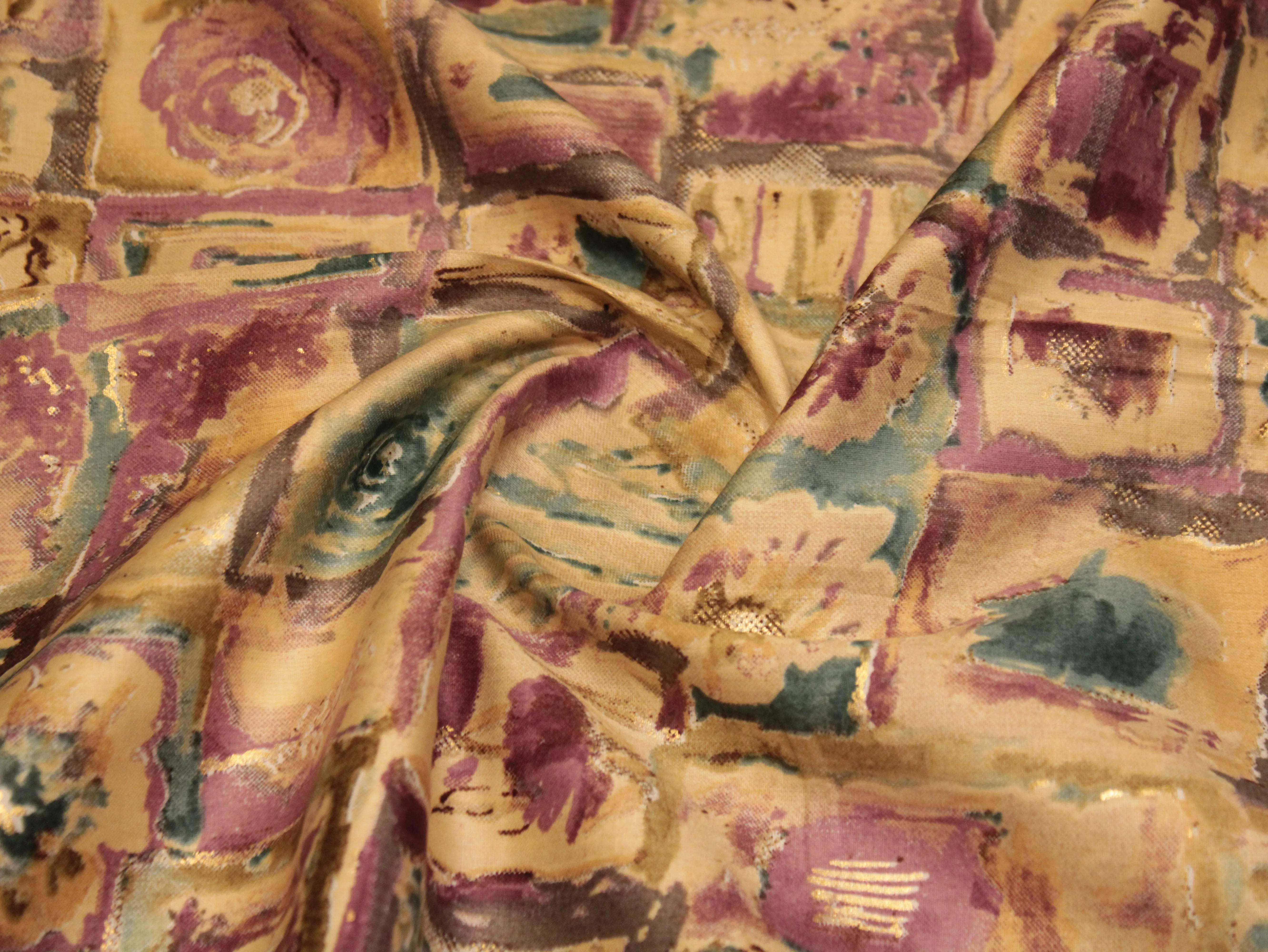 Digital Print Giza Cotton fabric - Multicolour - M'Foks