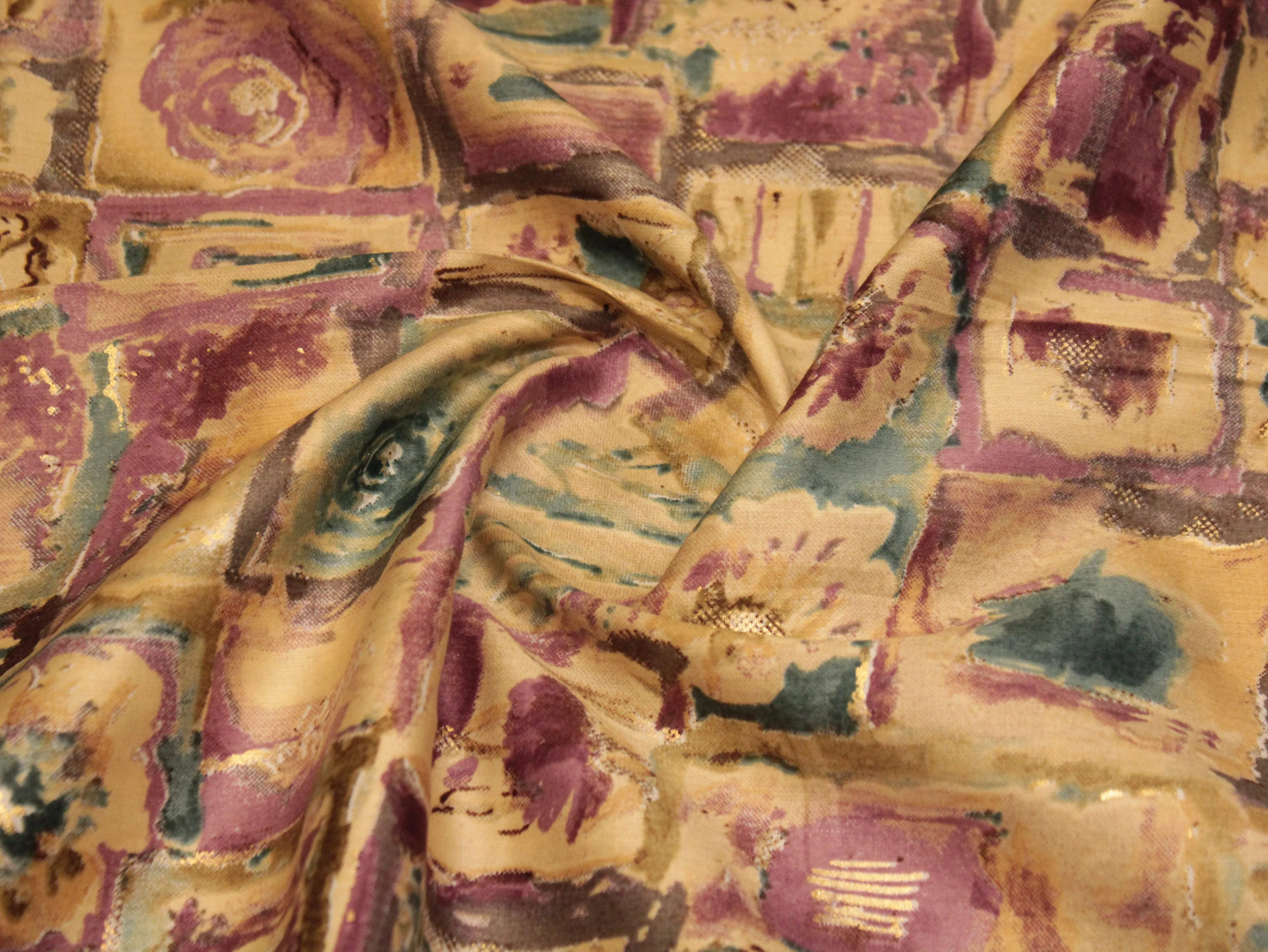 Digital Print Giza Cotton fabric - Multicolour - M'Foks