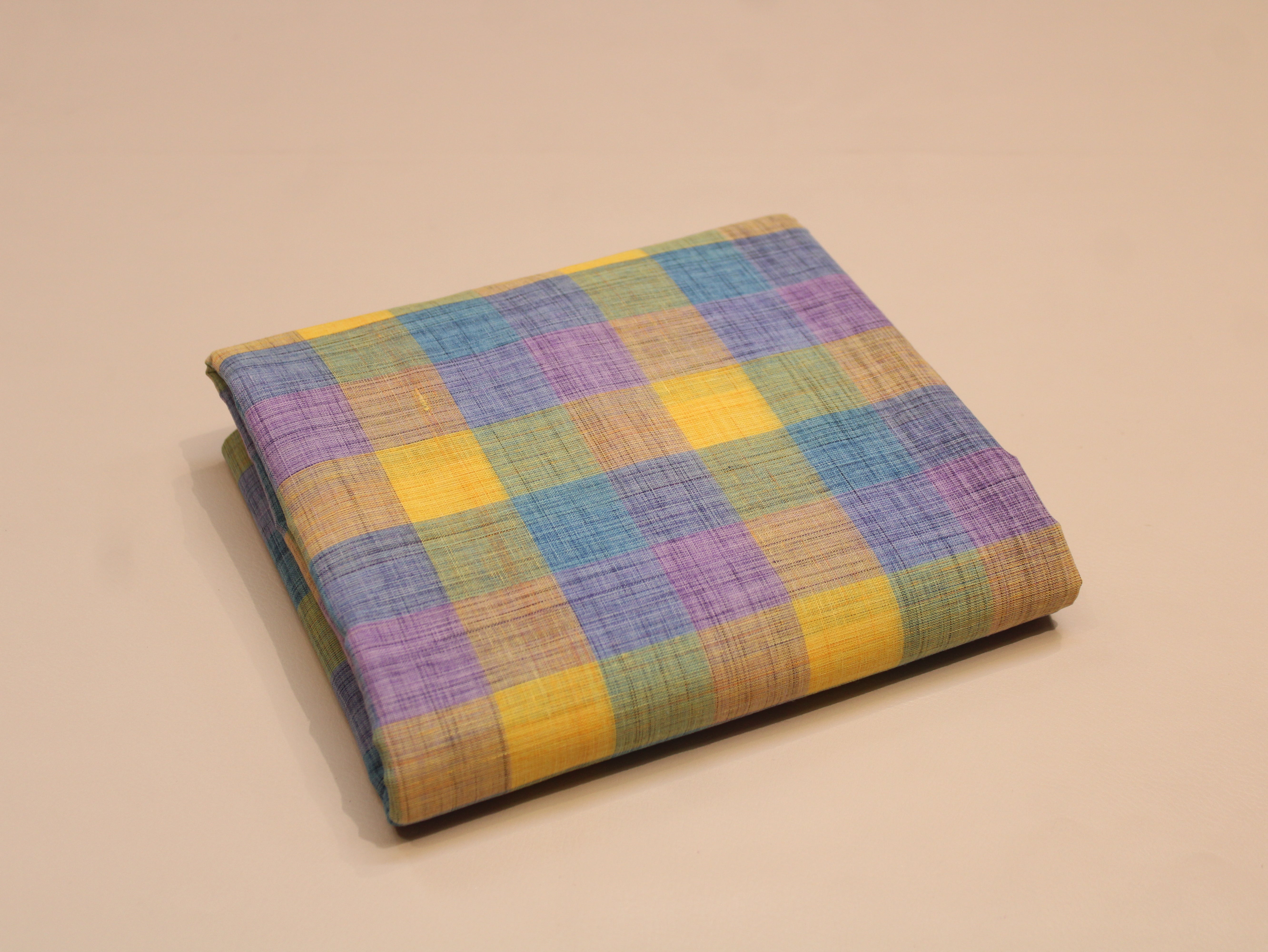 Pure Cotton Handloom Madras Multi-Color Check Fabric 44 Inch | Rainbow Check Handwoven