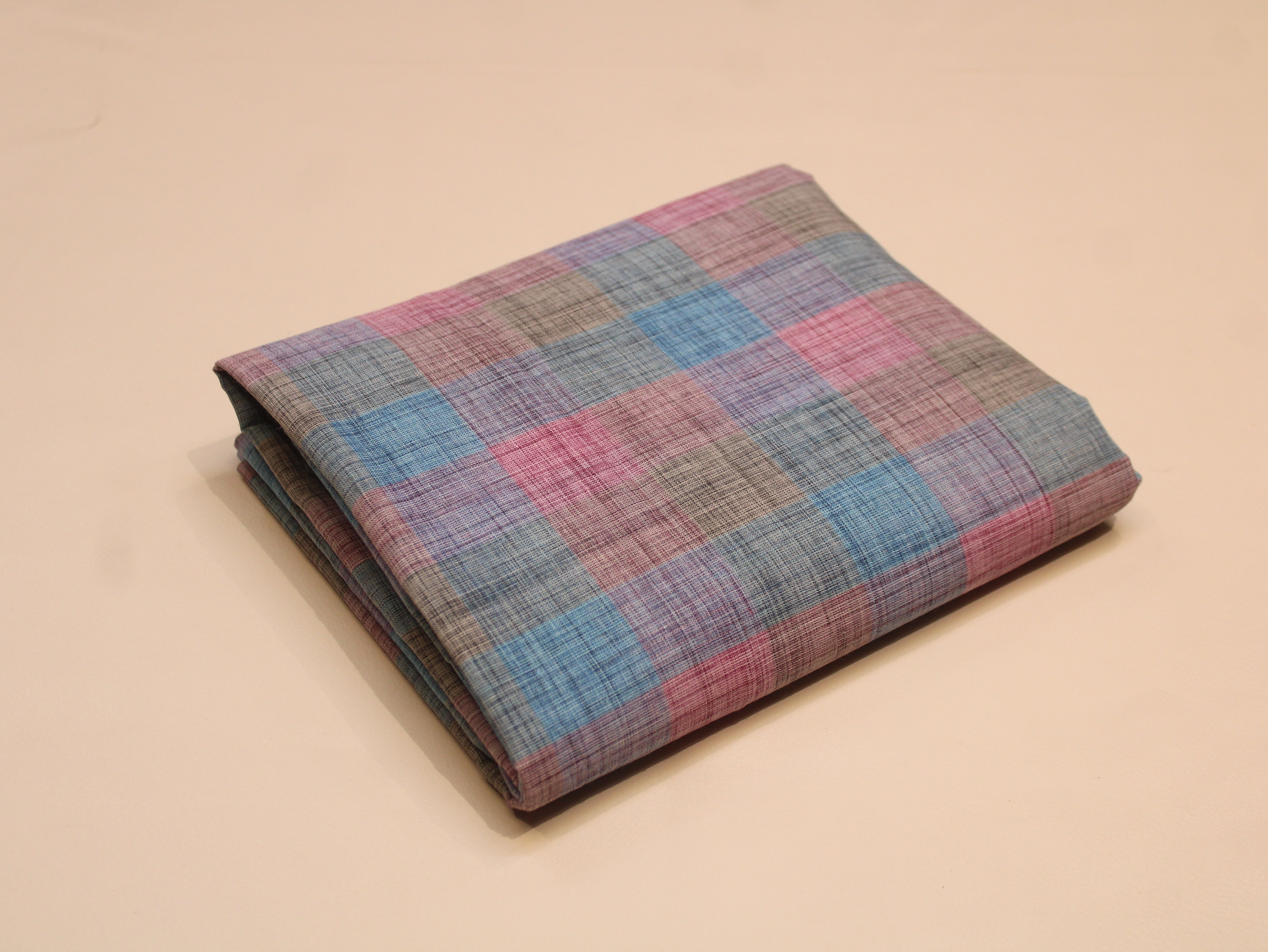 Pure Cotton Handloom Madras Multi-Color Check Fabric 44 Inch | Rainbow Check Handwoven