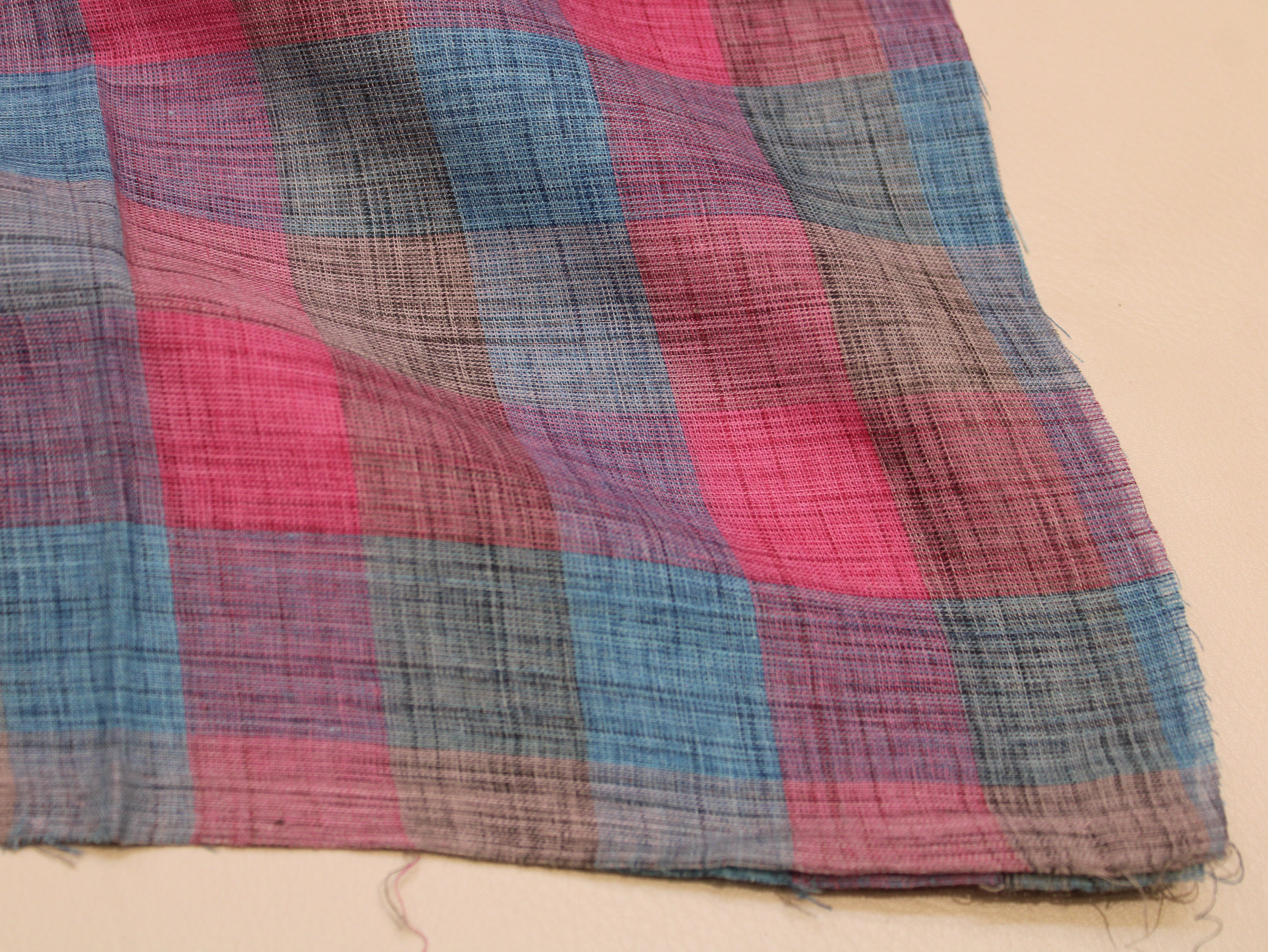 Pure Cotton Handloom Madras Multi-Color Check Fabric 44 Inch | Rainbow Check Handwoven