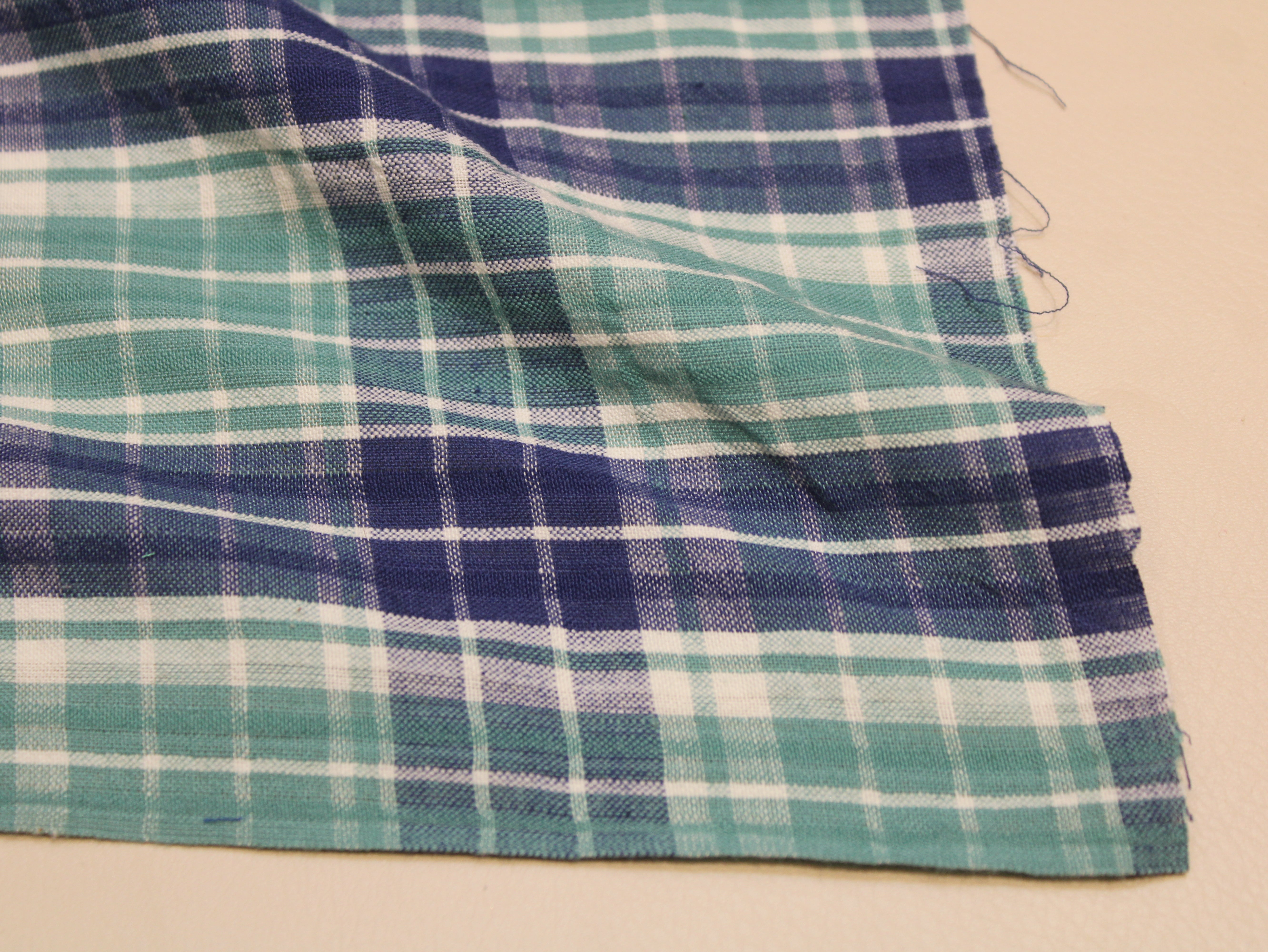 Washed Quality Pure Cotton Seersucker Fabric 44 Inch | Plaid Check Seersucker