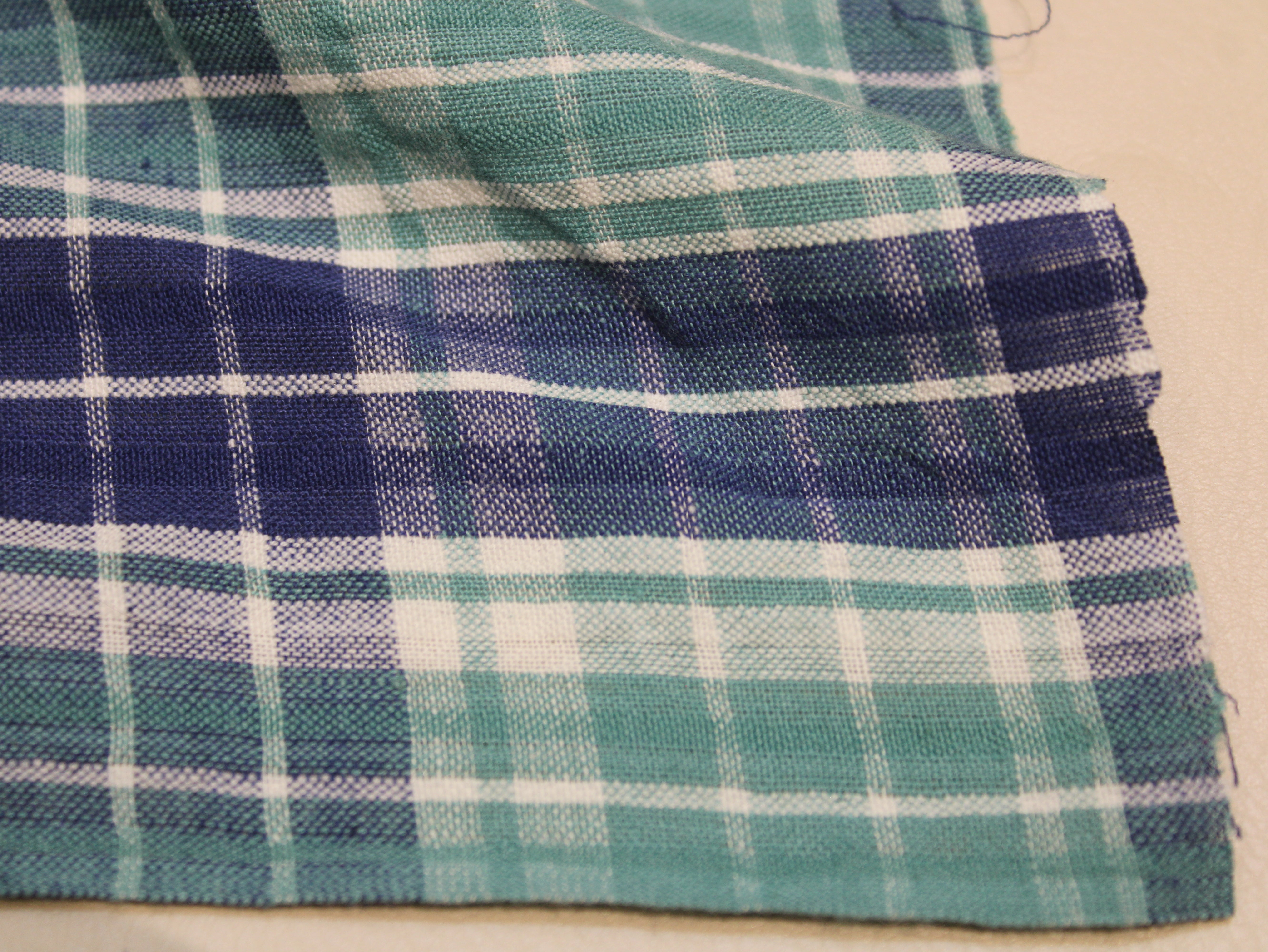 Washed Quality Pure Cotton Seersucker Fabric 44 Inch | Plaid Check Seersucker