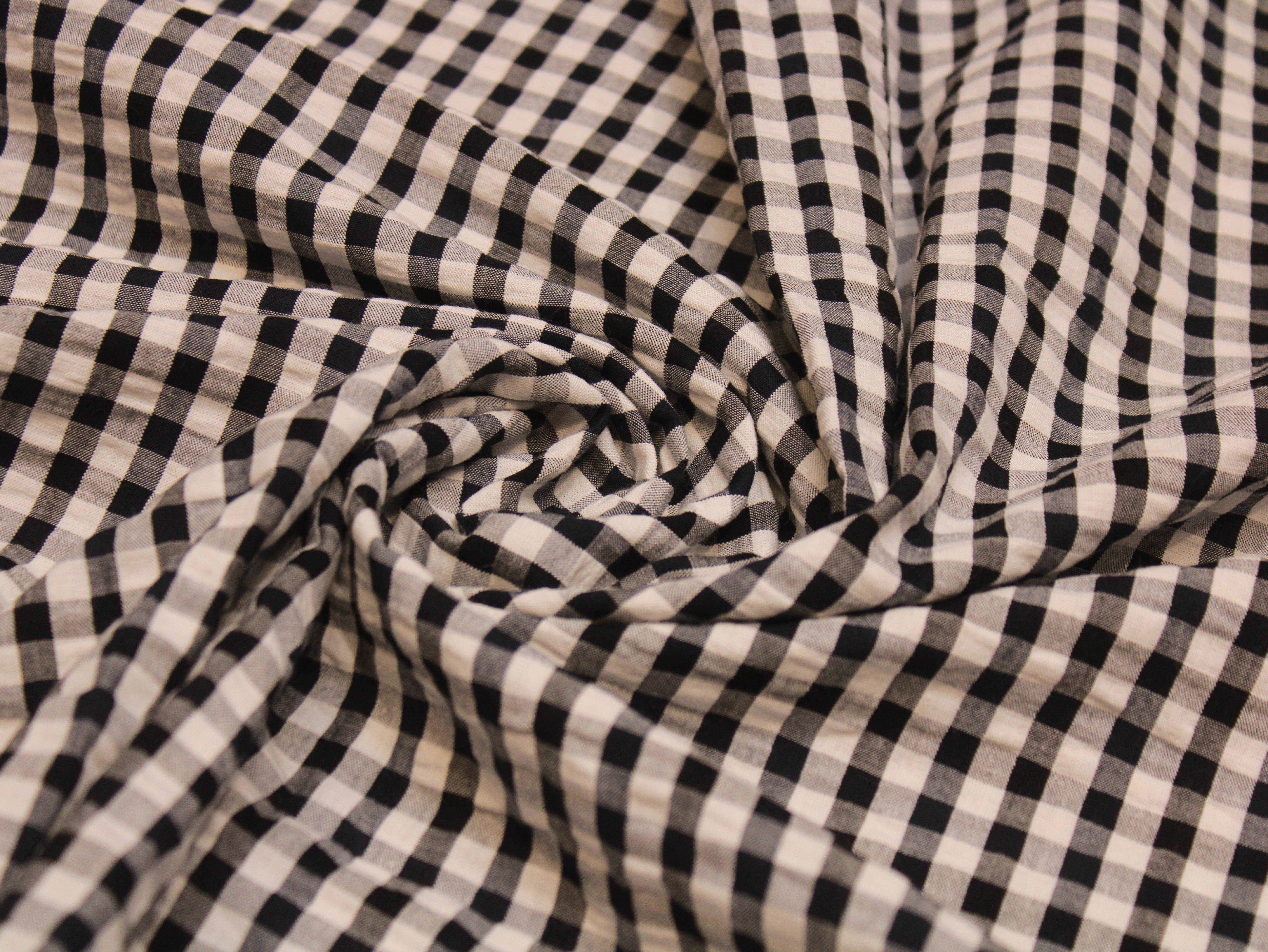 Tissu Seersucker Pur Coton Lavé Qualité 44 Pouces | Seersucker À Carreaux