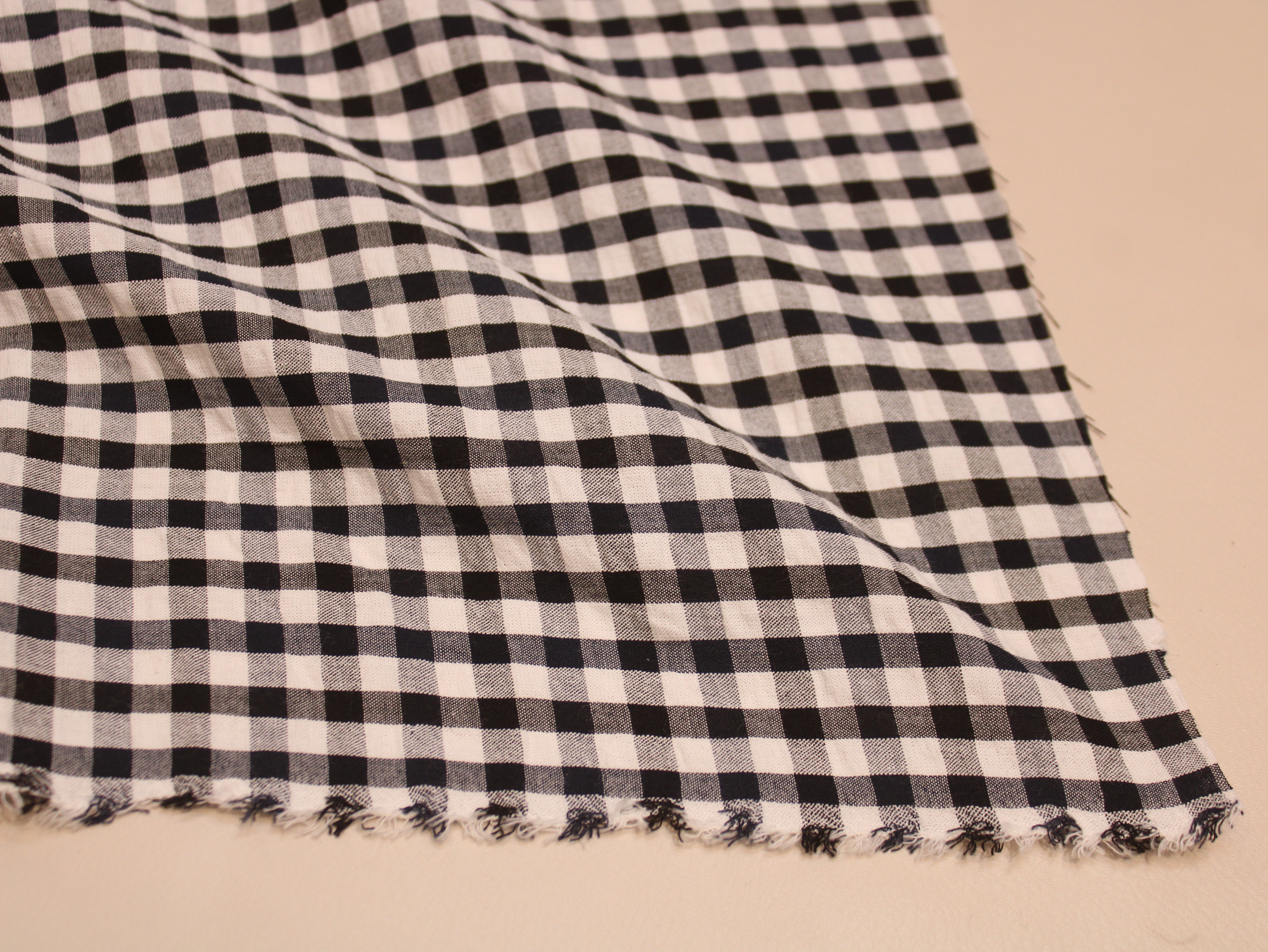 Tissu Seersucker Pur Coton Lavé Qualité 44 Pouces | Seersucker À Carreaux