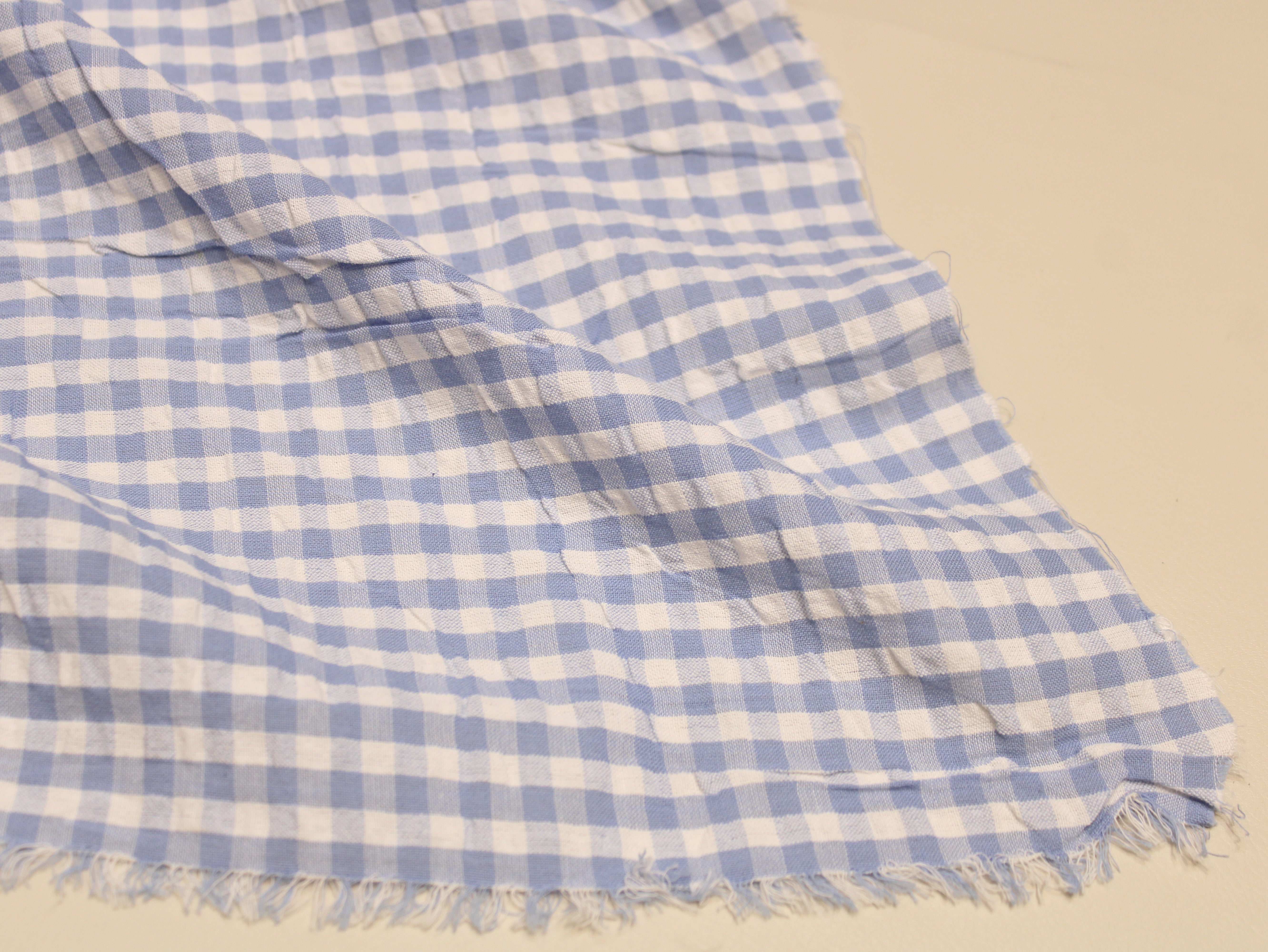 Tissu Seersucker Pur Coton Lavé Qualité 44 Pouces | Seersucker À Carreaux
