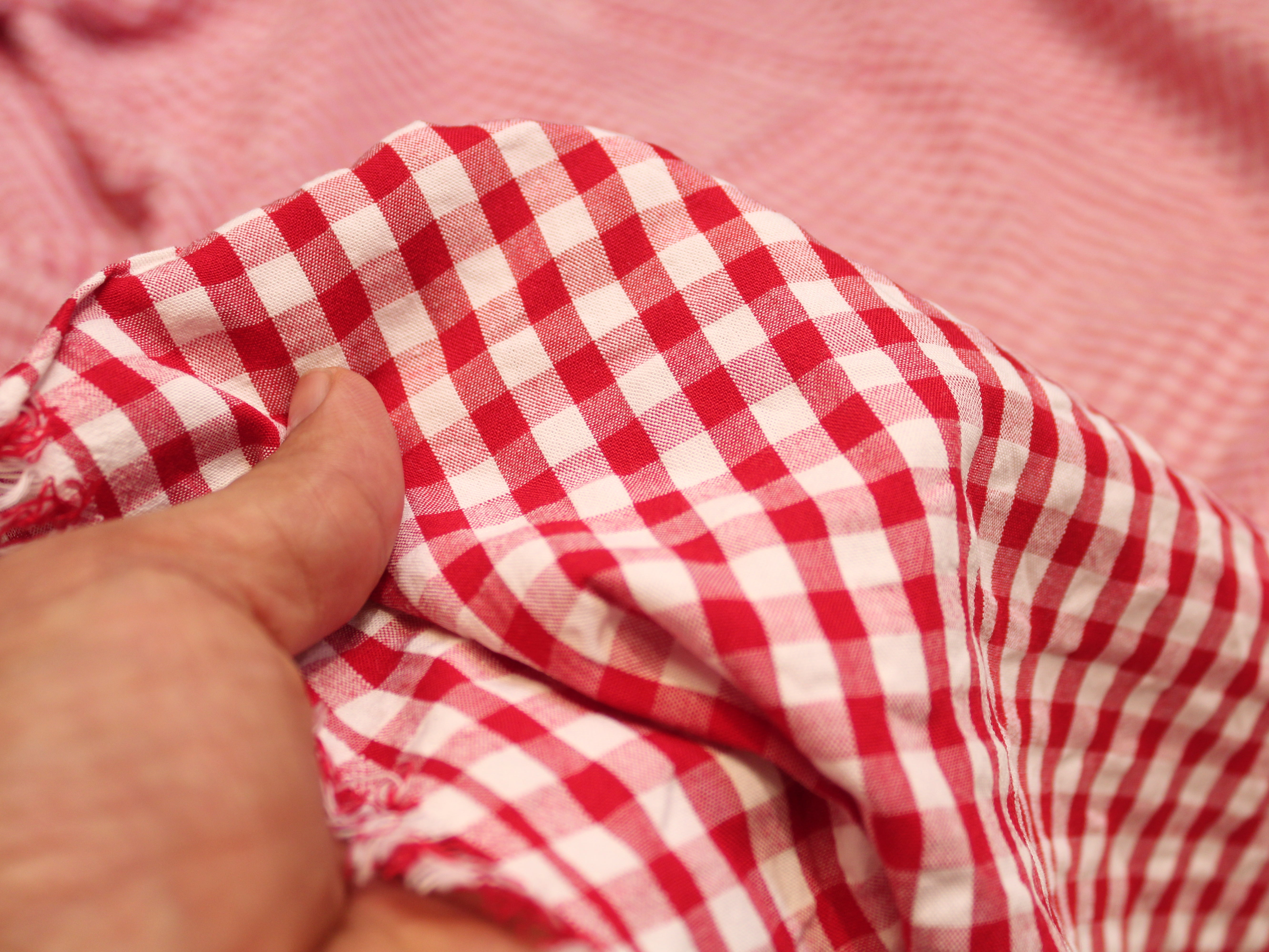 Tissu Seersucker Pur Coton Lavé Qualité 44 Pouces | Seersucker À Carreaux
