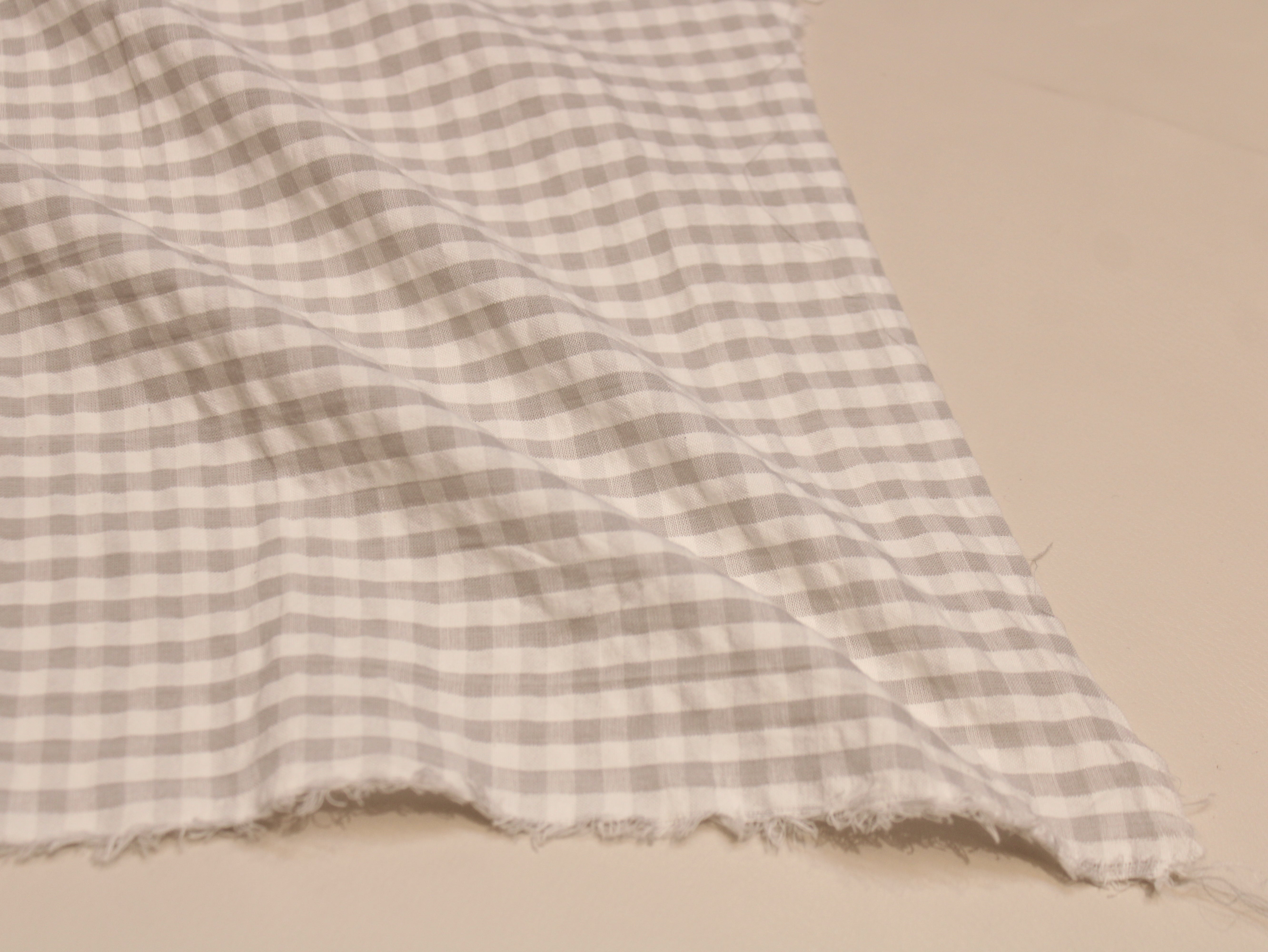 Tissu Seersucker Pur Coton Lavé Qualité 44 Pouces | Seersucker À Carreaux