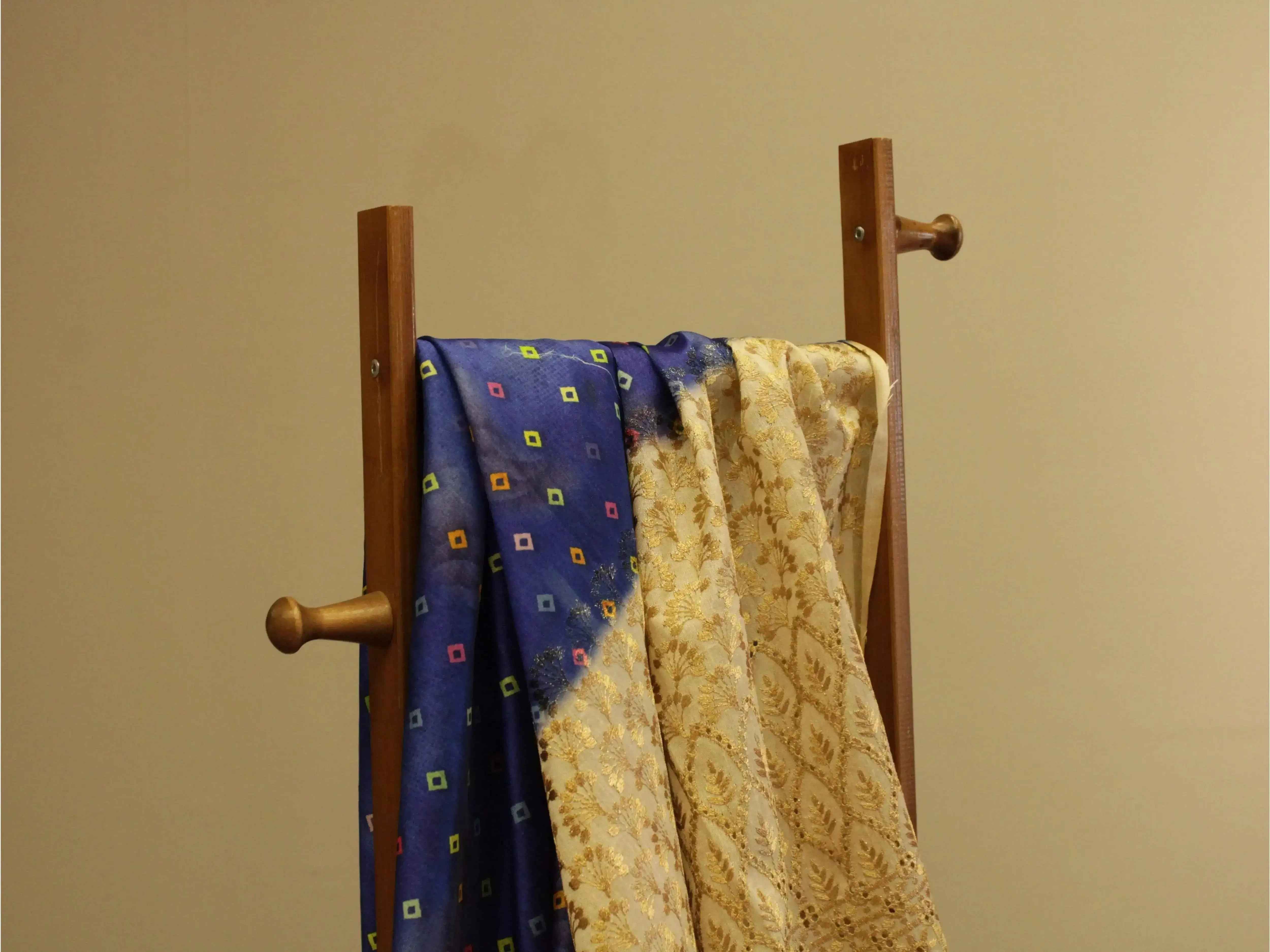 Fine Silk Digital Print Panel Work Fabric