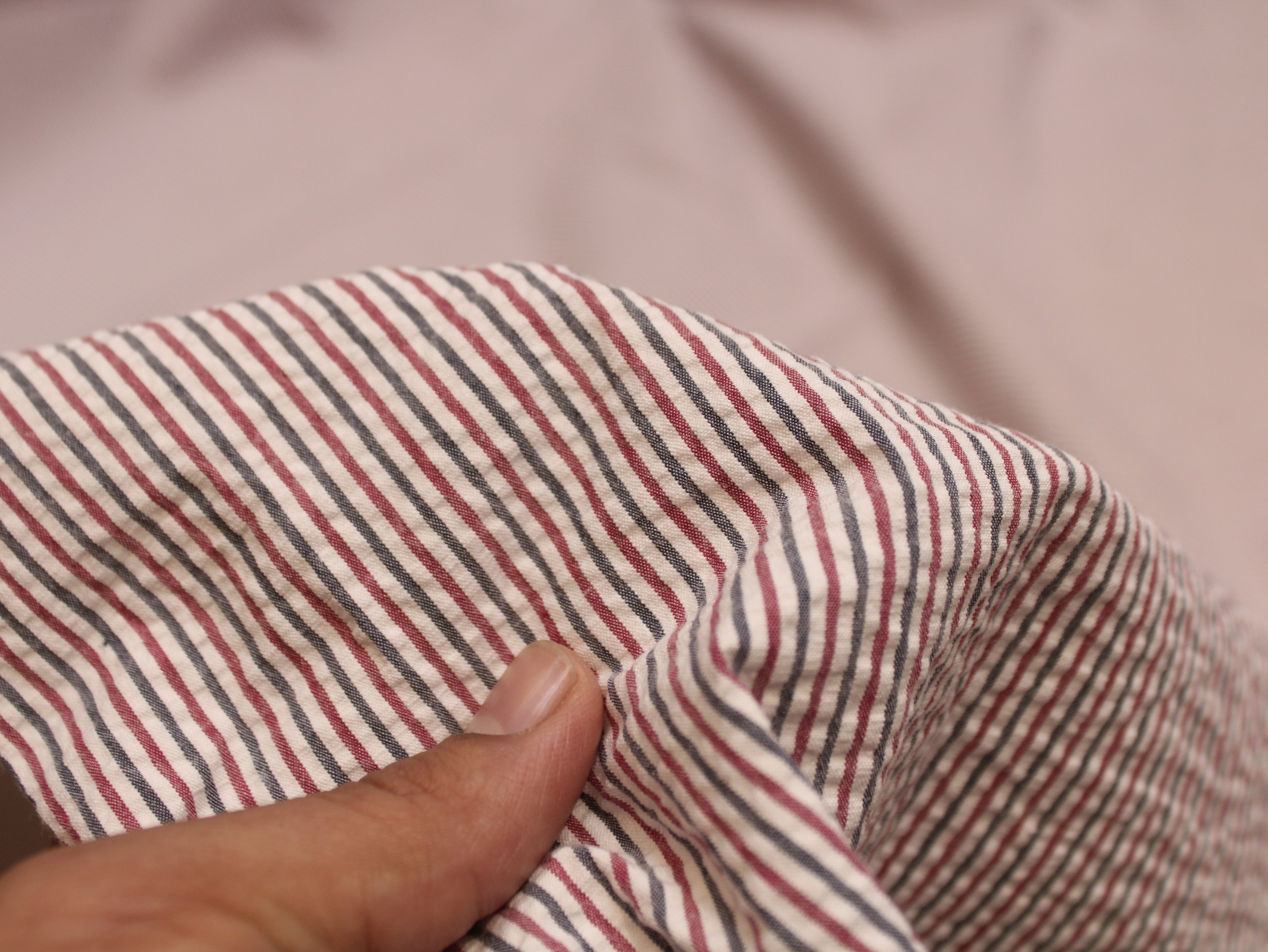 Pure Cotton Yarn Dyed Striped Seersucker Fabric 60 Inch | Premium Washed Quality
