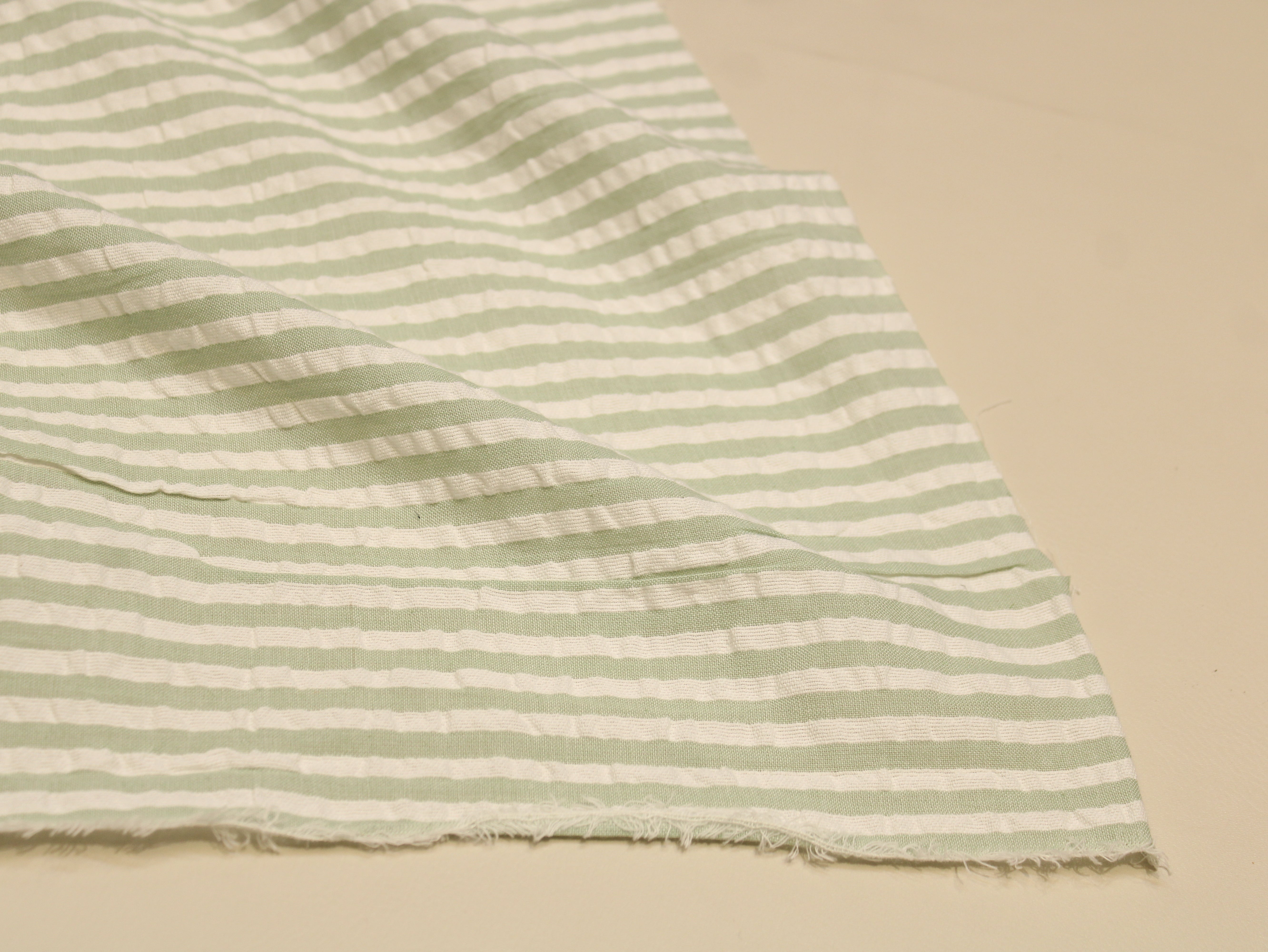 Pure Cotton Yarn Dyed Striped Seersucker Fabric 60 Inch | Premium Washed Quality