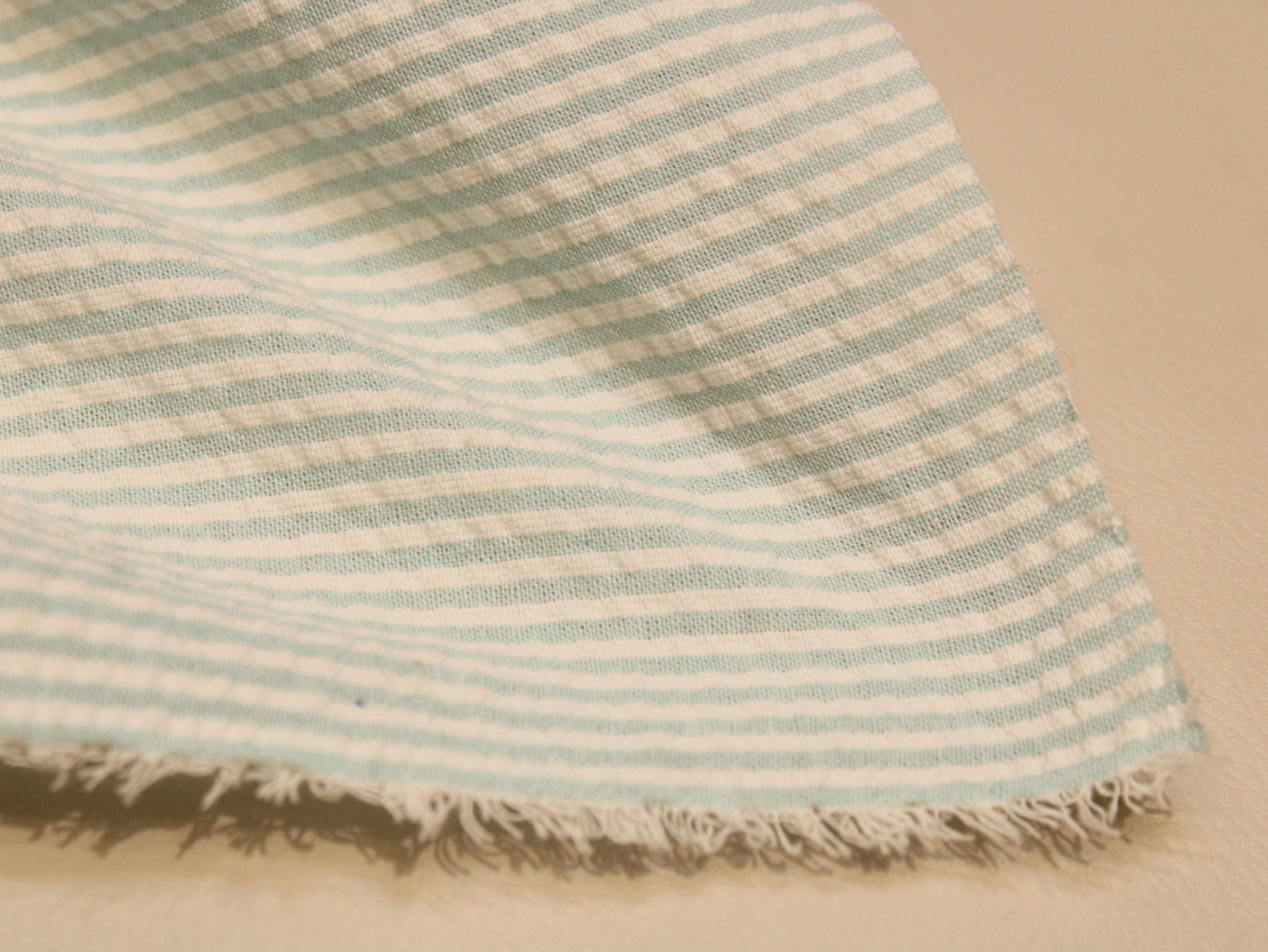 Pure Cotton Yarn Dyed Striped Seersucker Fabric 60 Inch | Premium Washed Quality