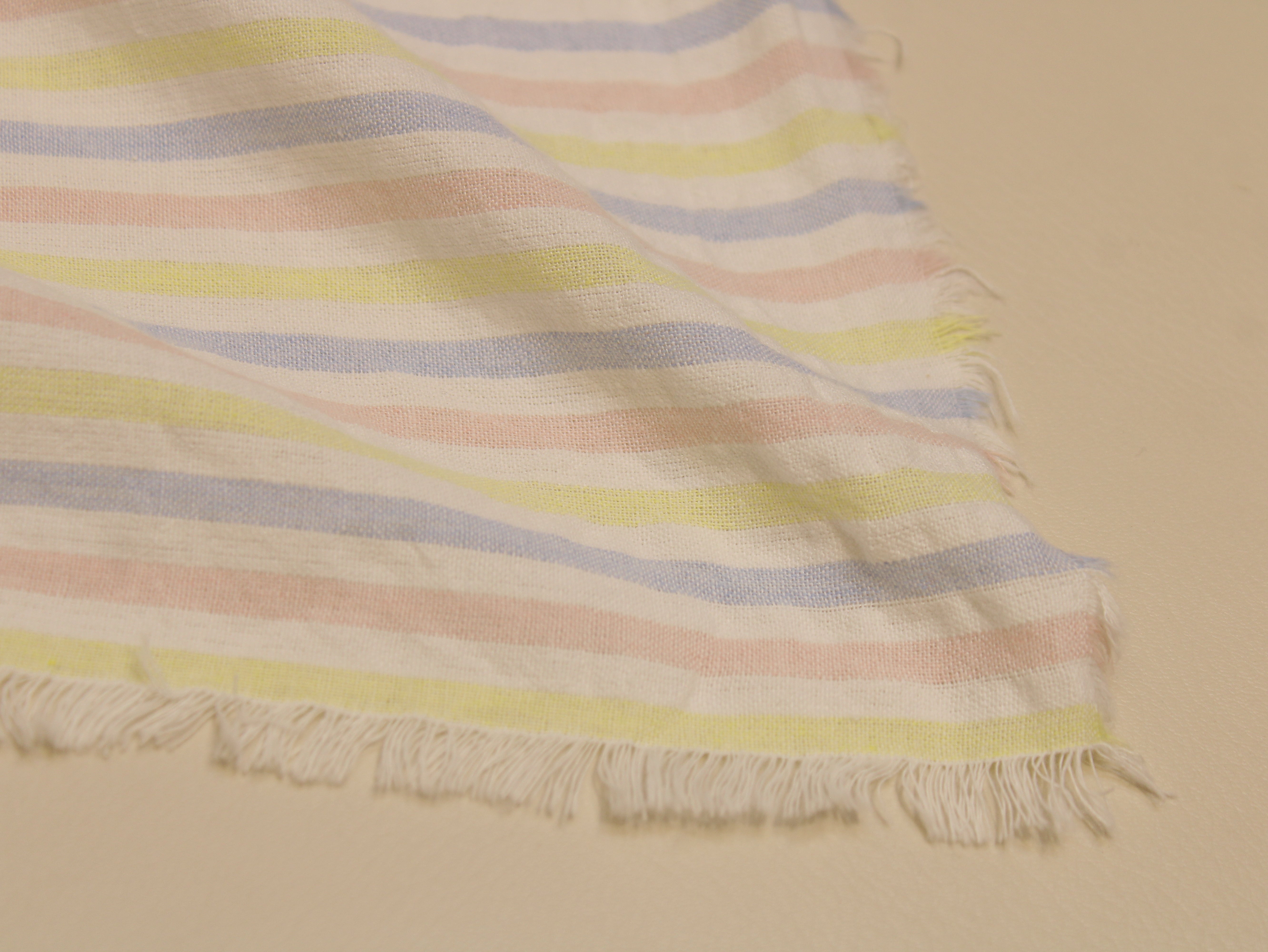 Pure Cotton Multi-Color Striped Washed Fabric 60 Inch | Premium Yarn-Dyed Rainbow Stripes