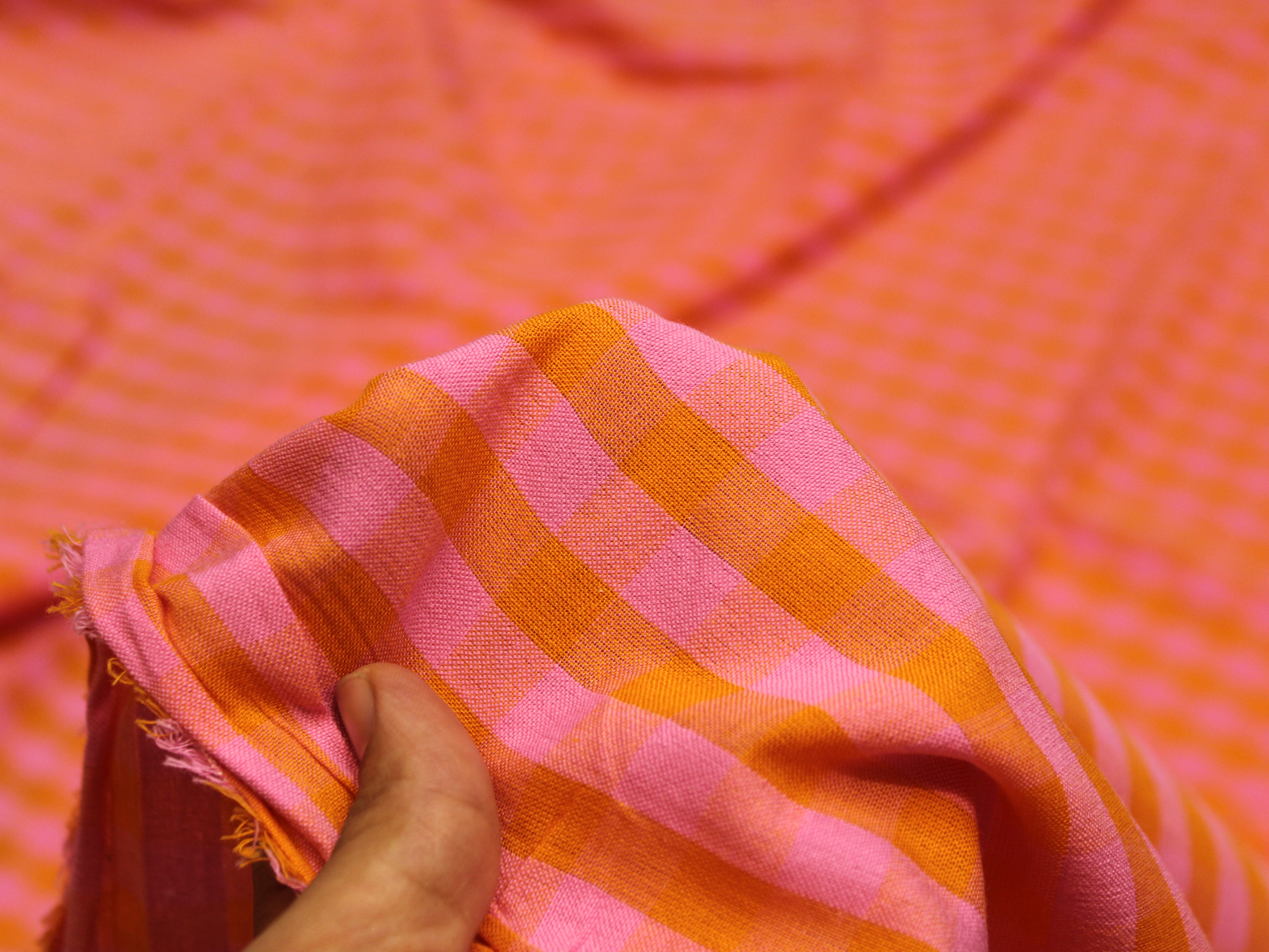 Tissu Seersucker Pur Coton Lavé Qualité 44 Pouces | Seersucker À Carreaux