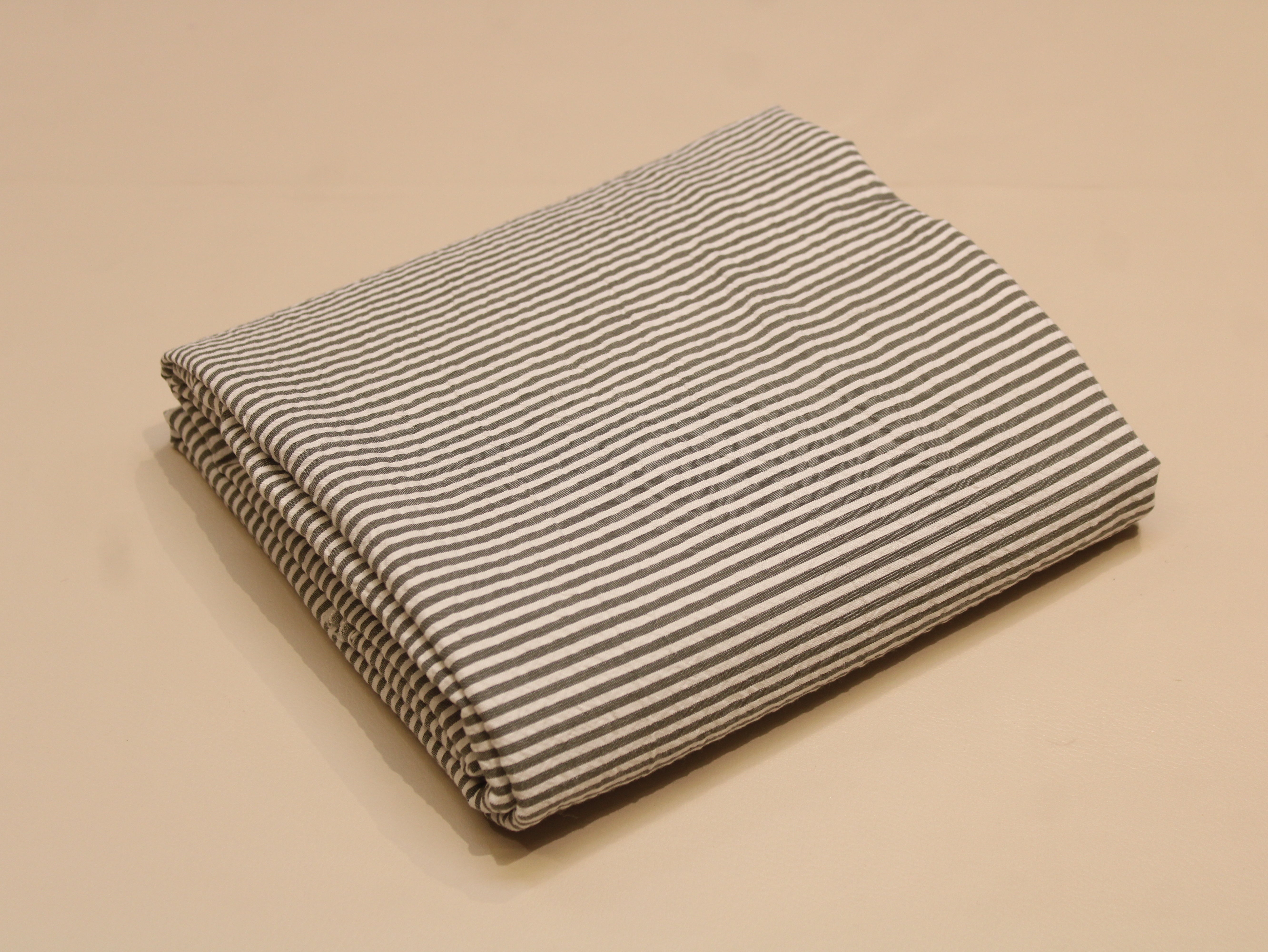 Pure Cotton Yarn Dyed Striped Seersucker Fabric 60 Inch | Premium Washed Quality