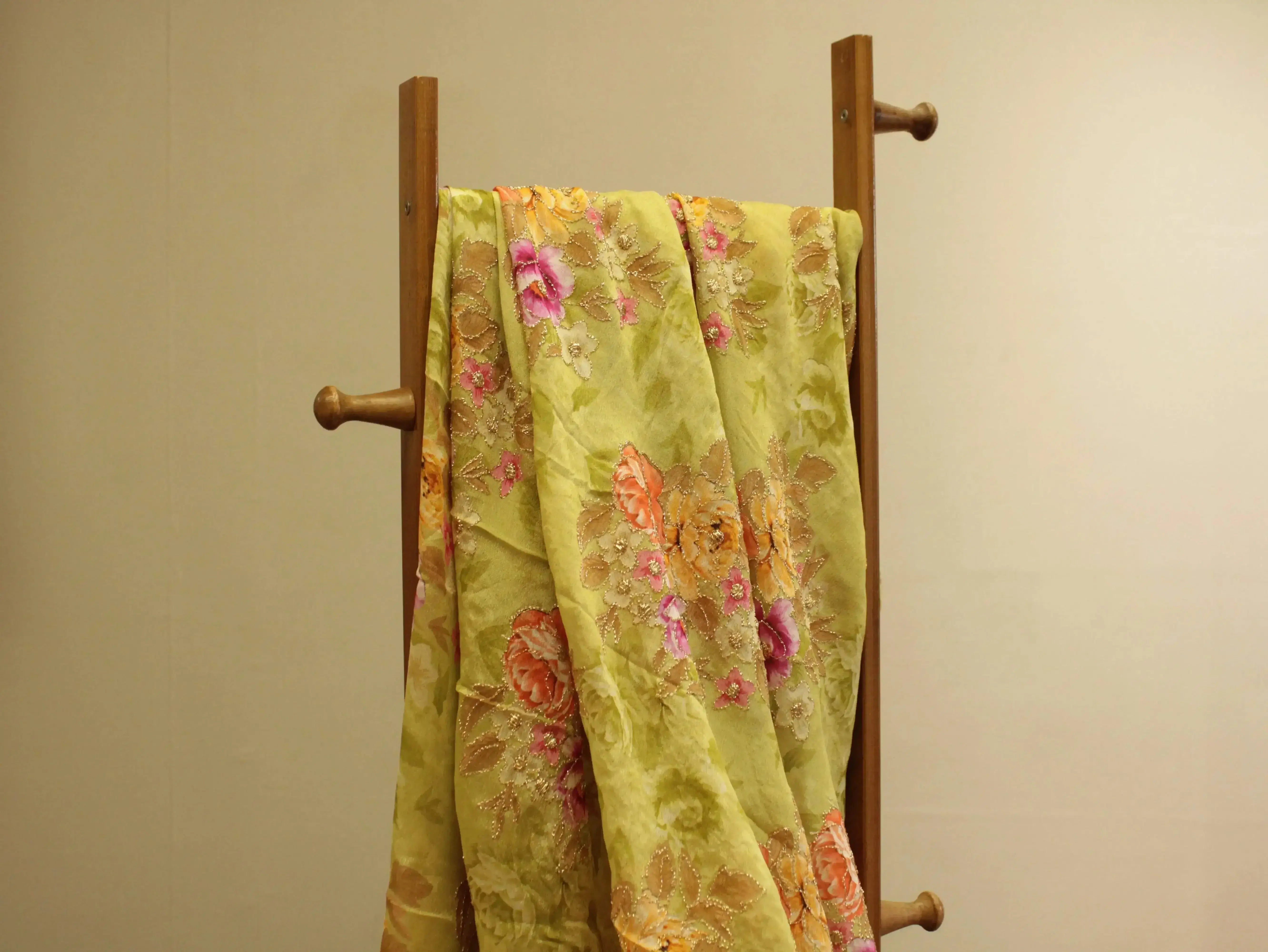Premium Digital Print with position work Chinon Fabric - Pista - M'Foks