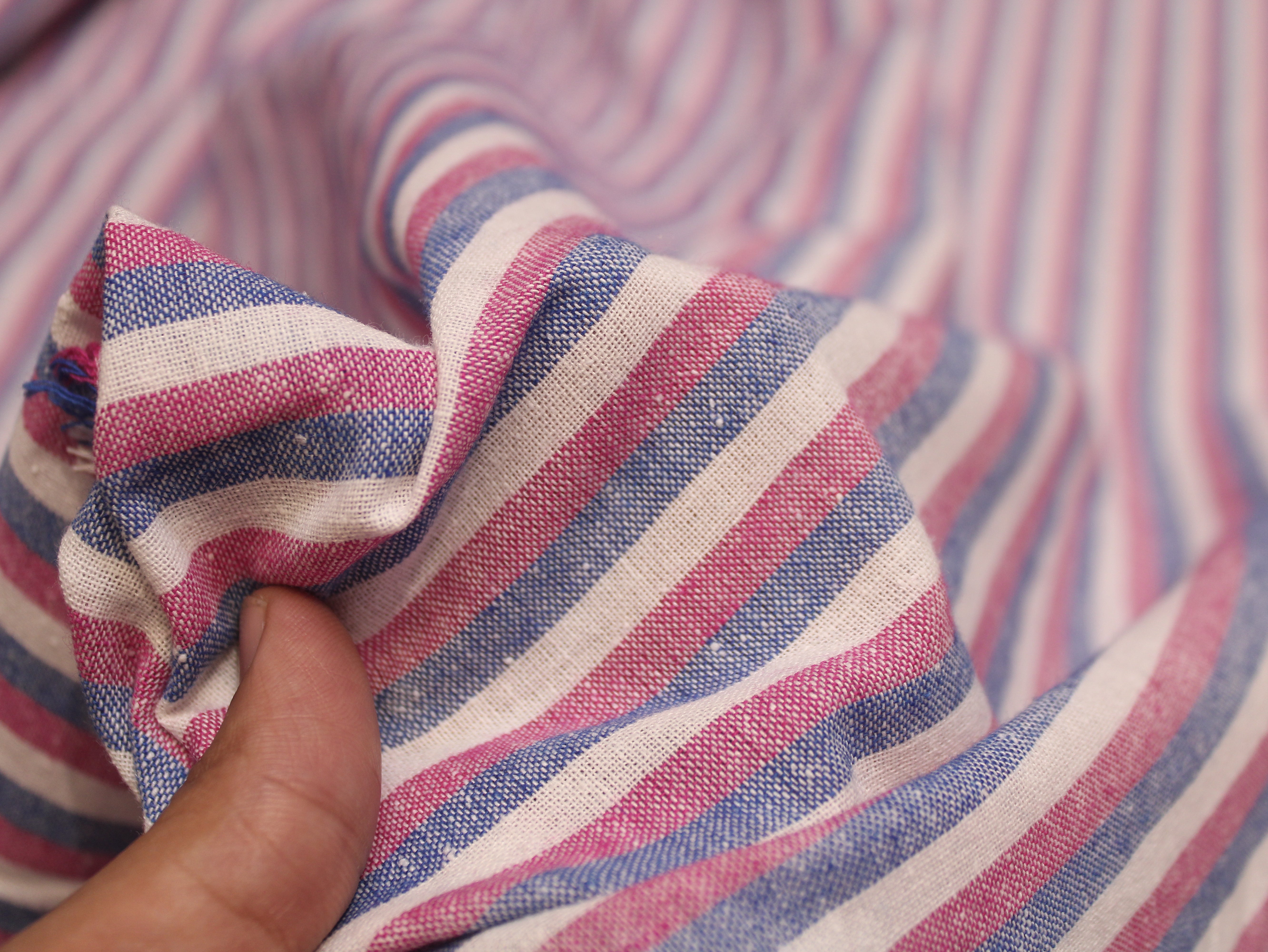 Tissu Seersucker Pur Coton Lavé Qualité 44 Pouces | Seersucker À Carreaux
