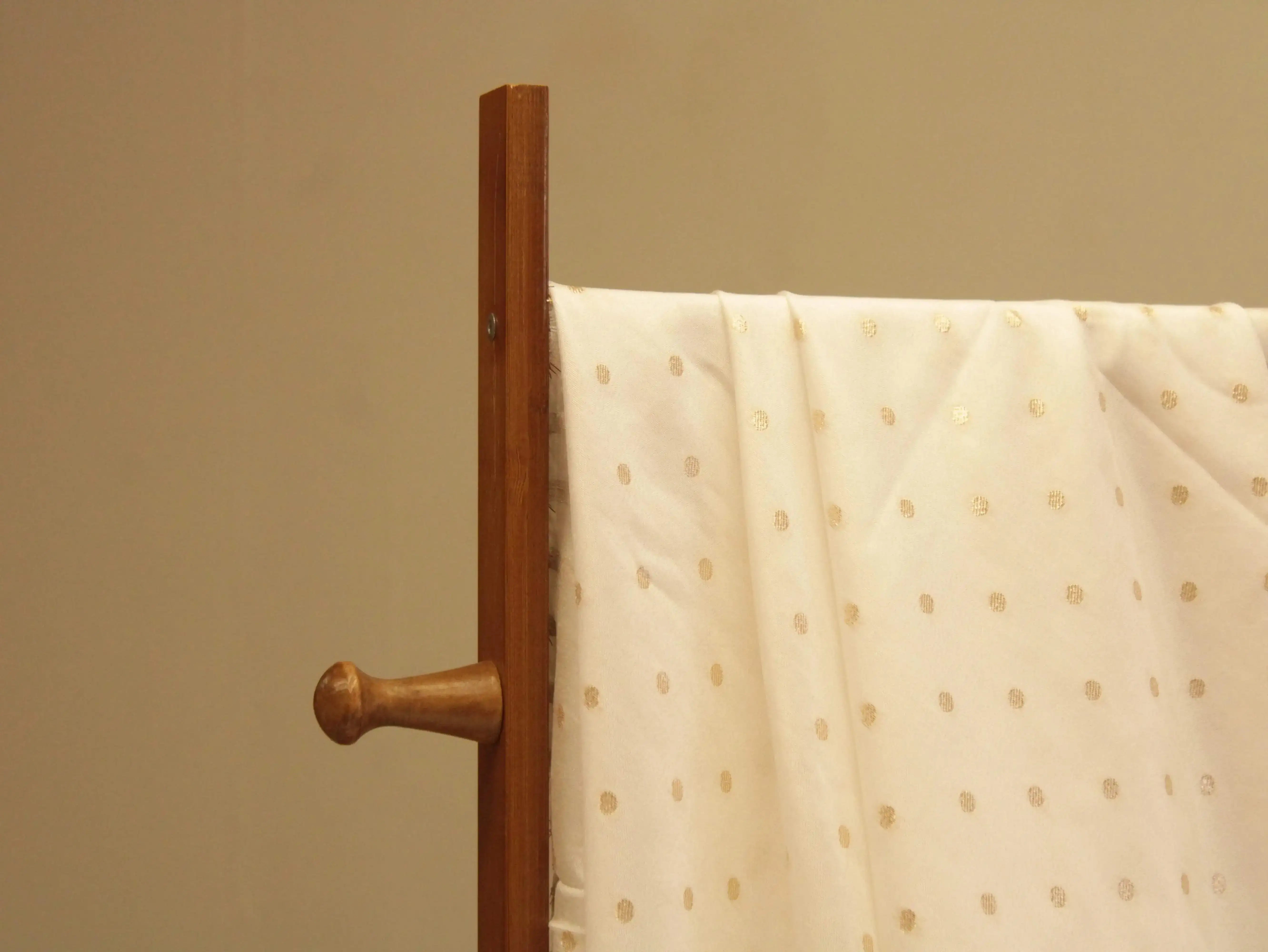 Zari Woven Dola Silk by M'Foks - White Dyeable - M'Foks
