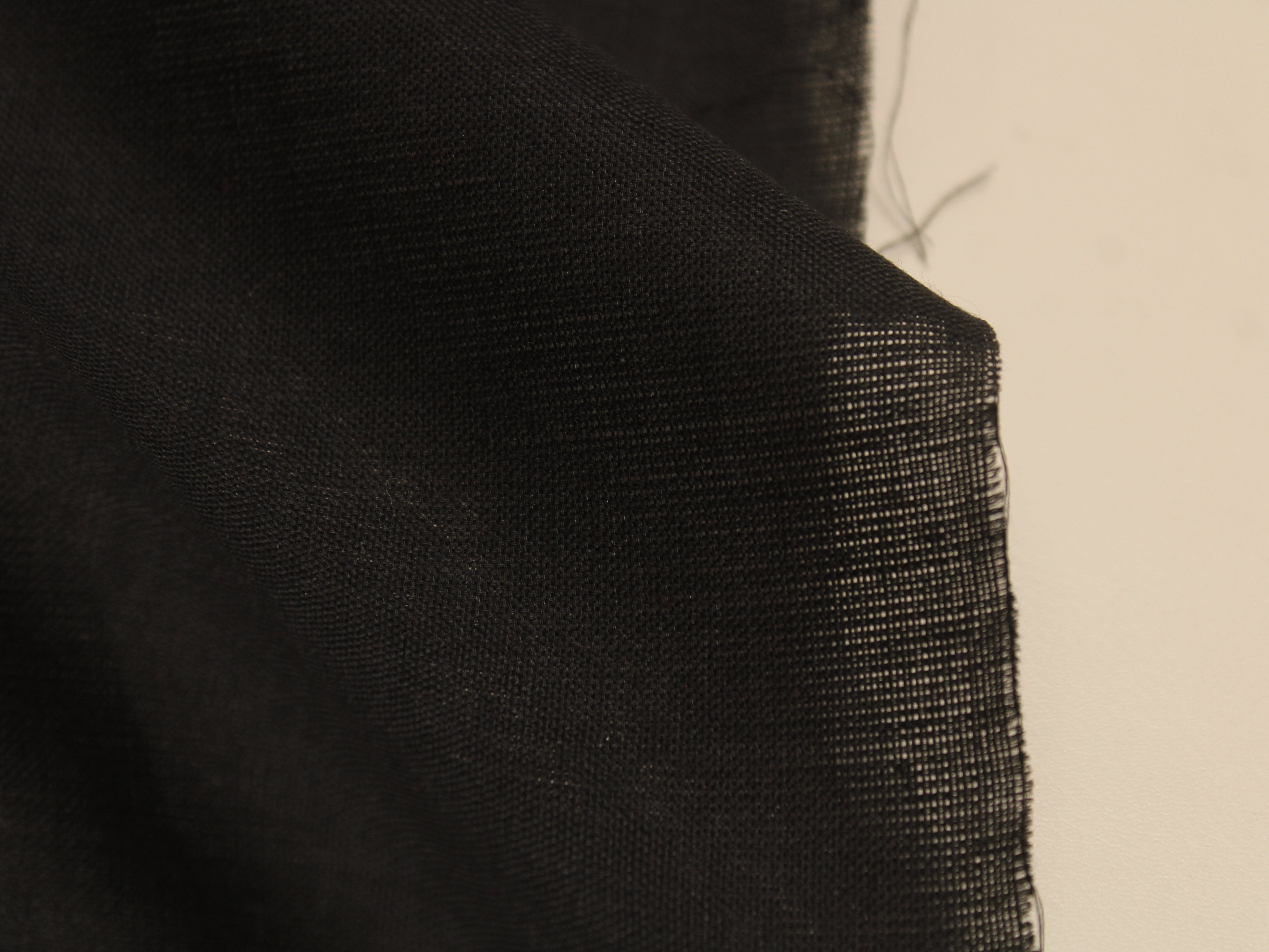 Pure Cotton Plain Handloom Fabric 44 Inches Width - Black