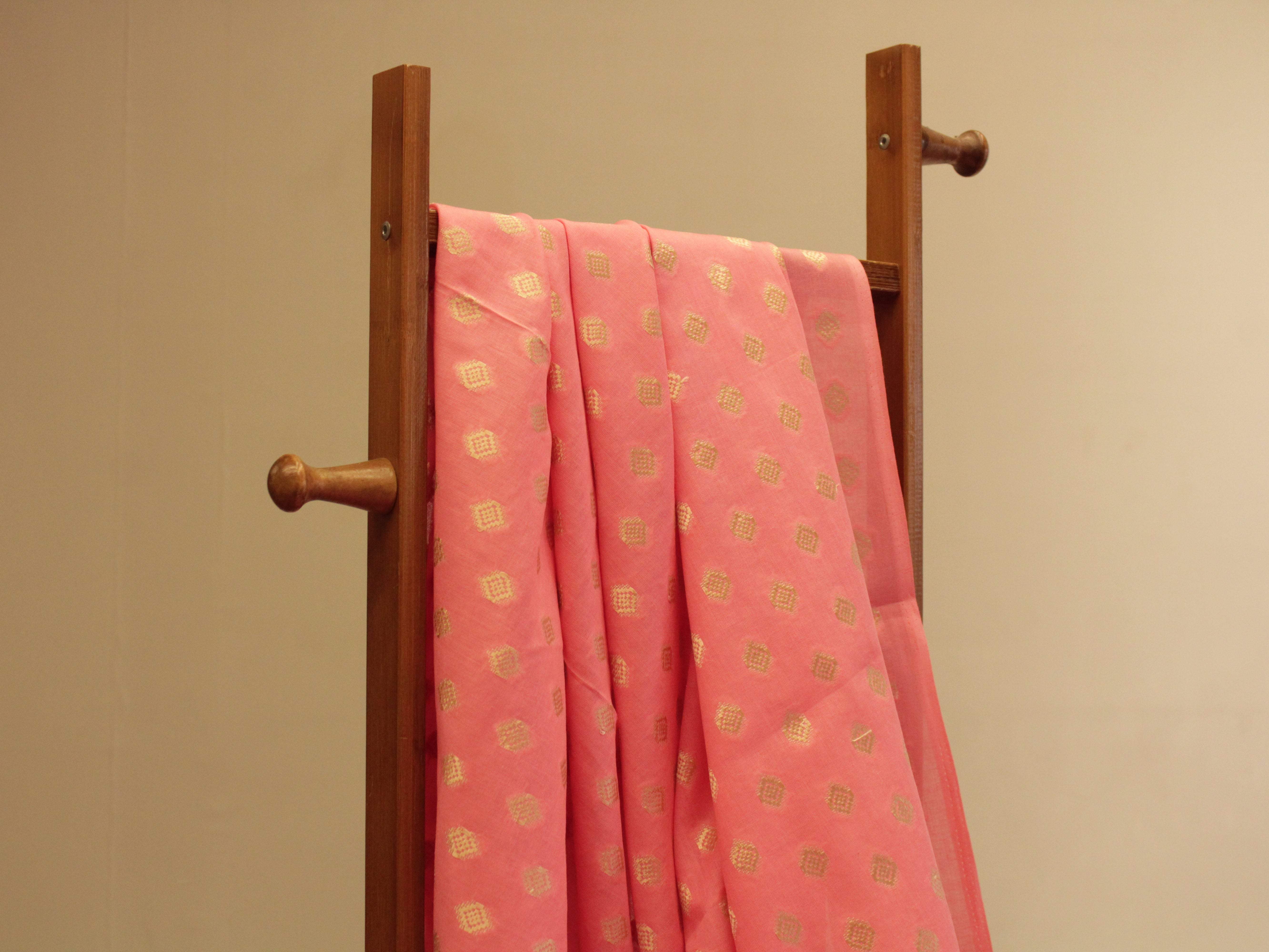 Natural Cotton Woven Fabric - Peach - M'Foks