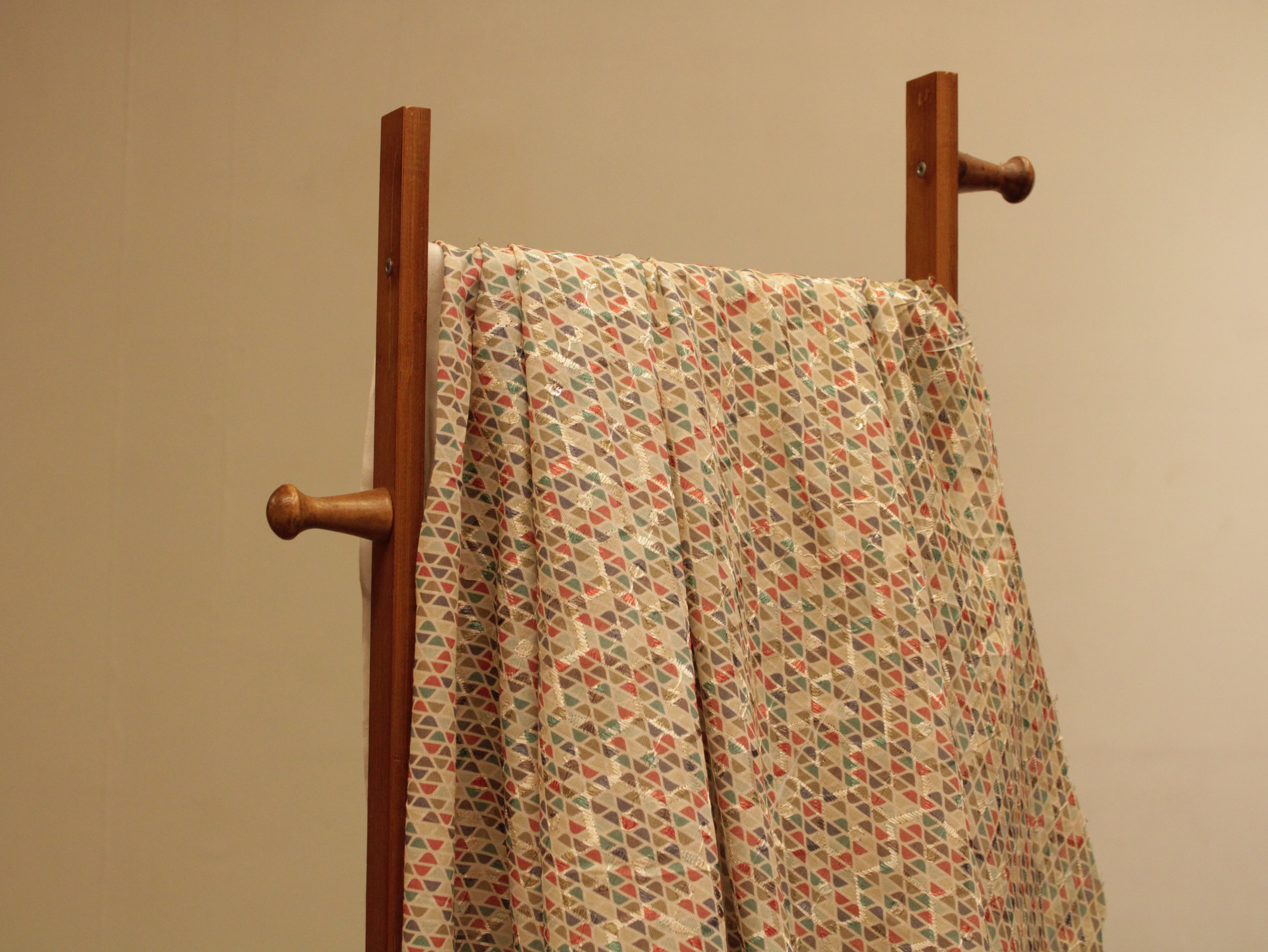 Cotton Satin Patola Foil Print Fabric