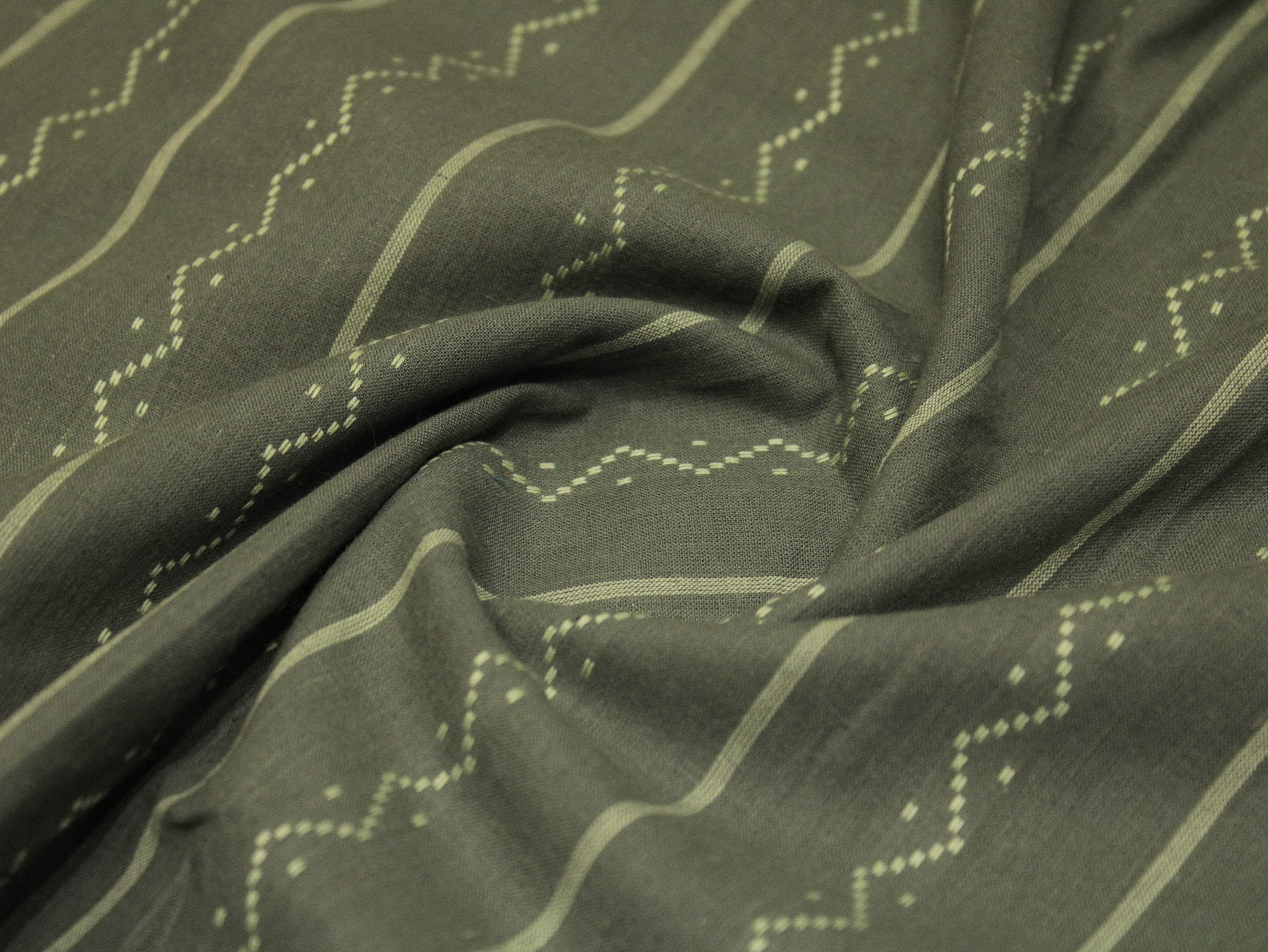 Natural Cotton Woven Fabric - Pastel Green - M'Foks